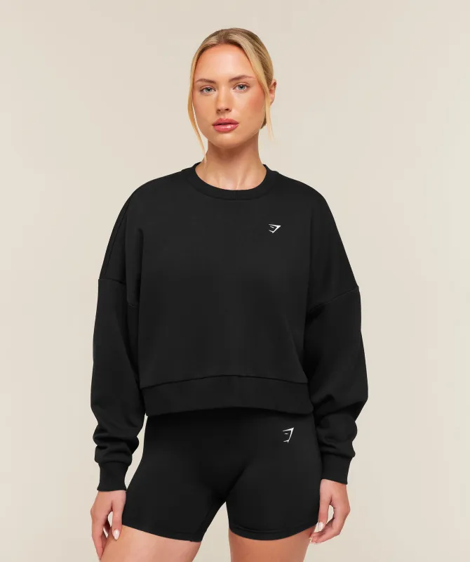 Gymshark Training Oversized Boxy Sweatshirt - Black made by Gymshark