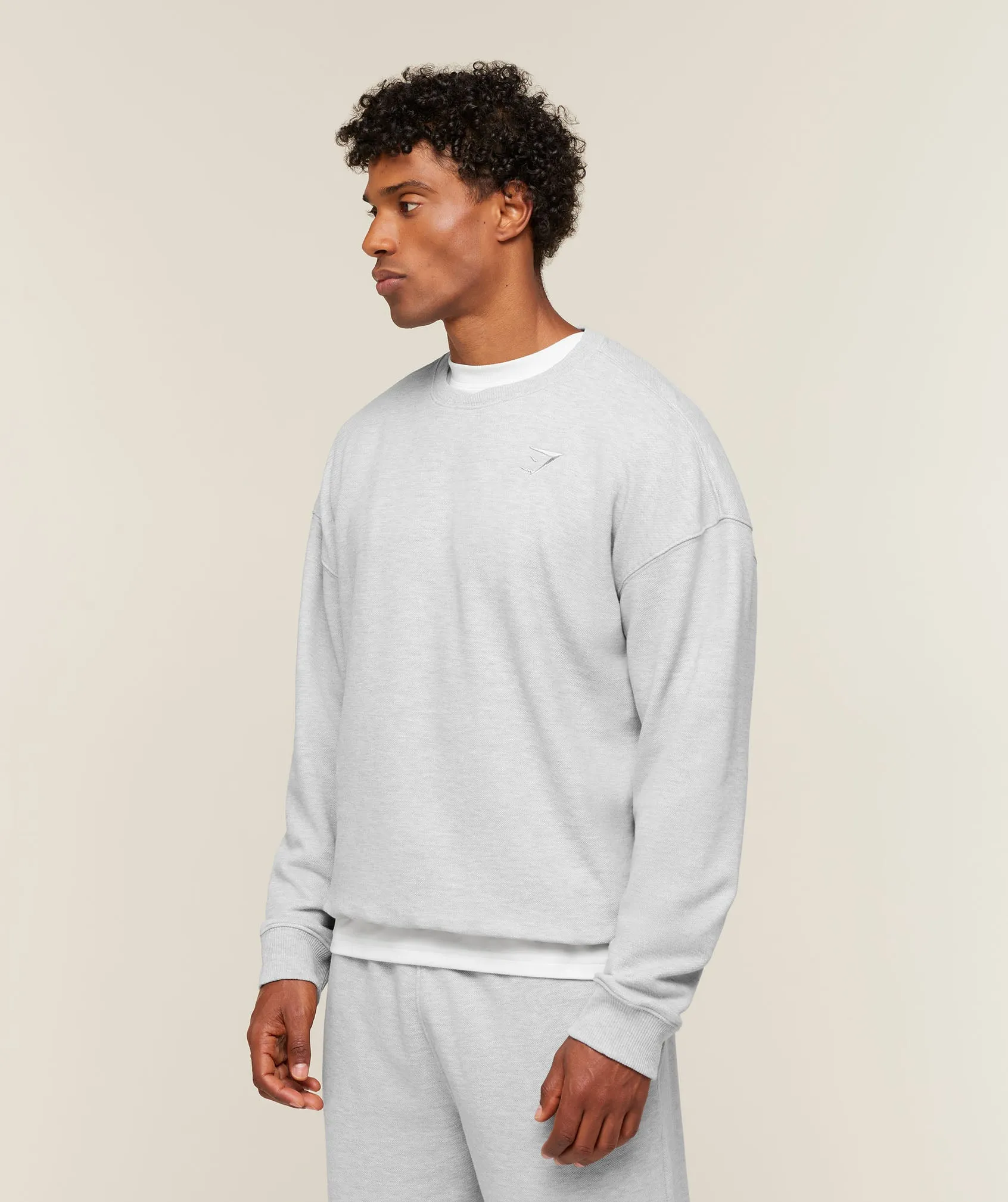 Gymshark Campus Crest Sweatshirt - Bros Soft Grey Marl sold by Gymshark product image thumbnail 3