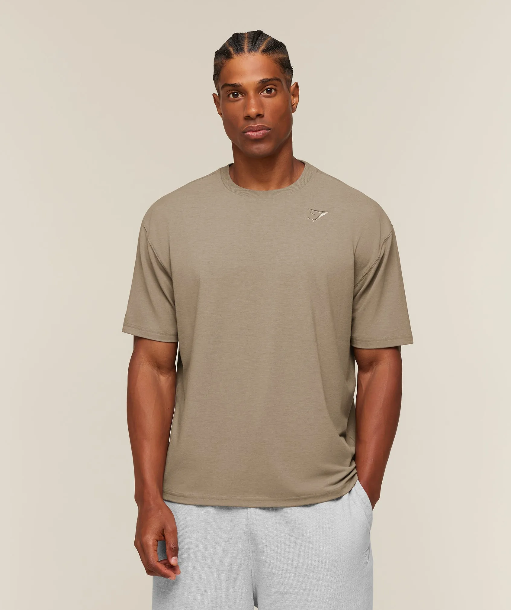 Gymshark Campus Crest T-Shirt - Lifestyle Brown sold by Gymshark