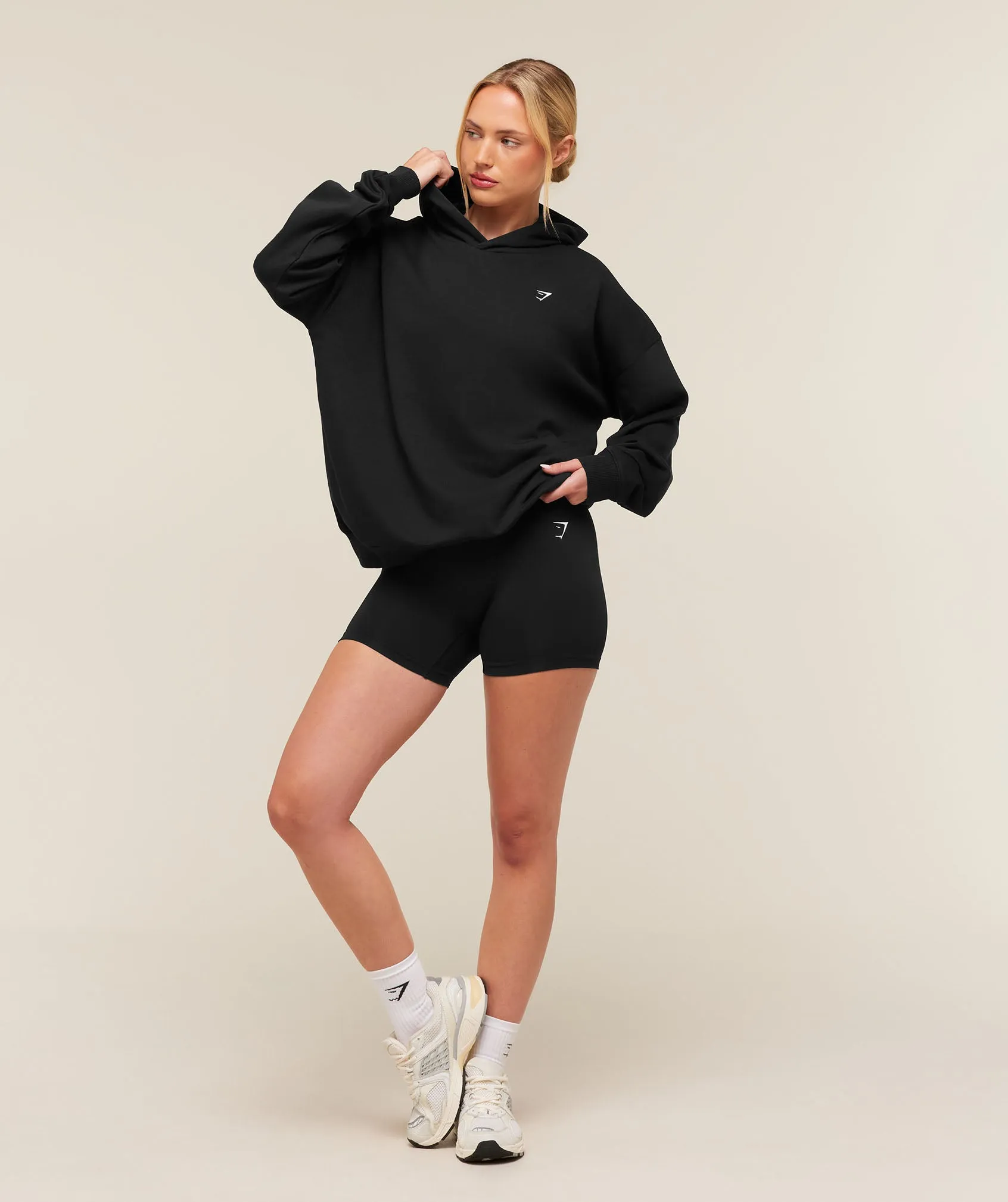 Gymshark Training Oversized Fleece Hoodie - Black sold by Gymshark product image thumbnail 5