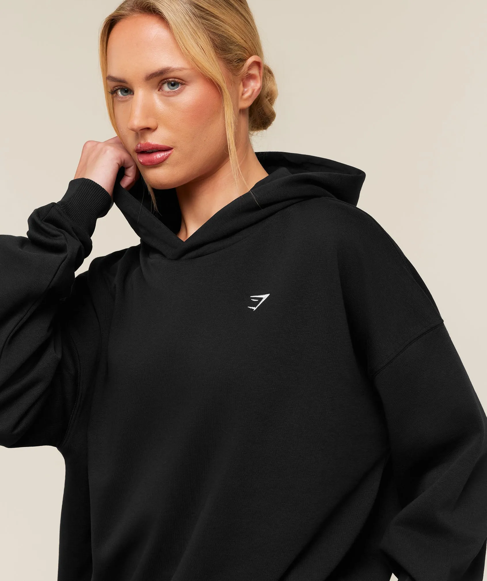 Gymshark Training Oversized Fleece Hoodie - Black sold by Gymshark product image thumbnail 4