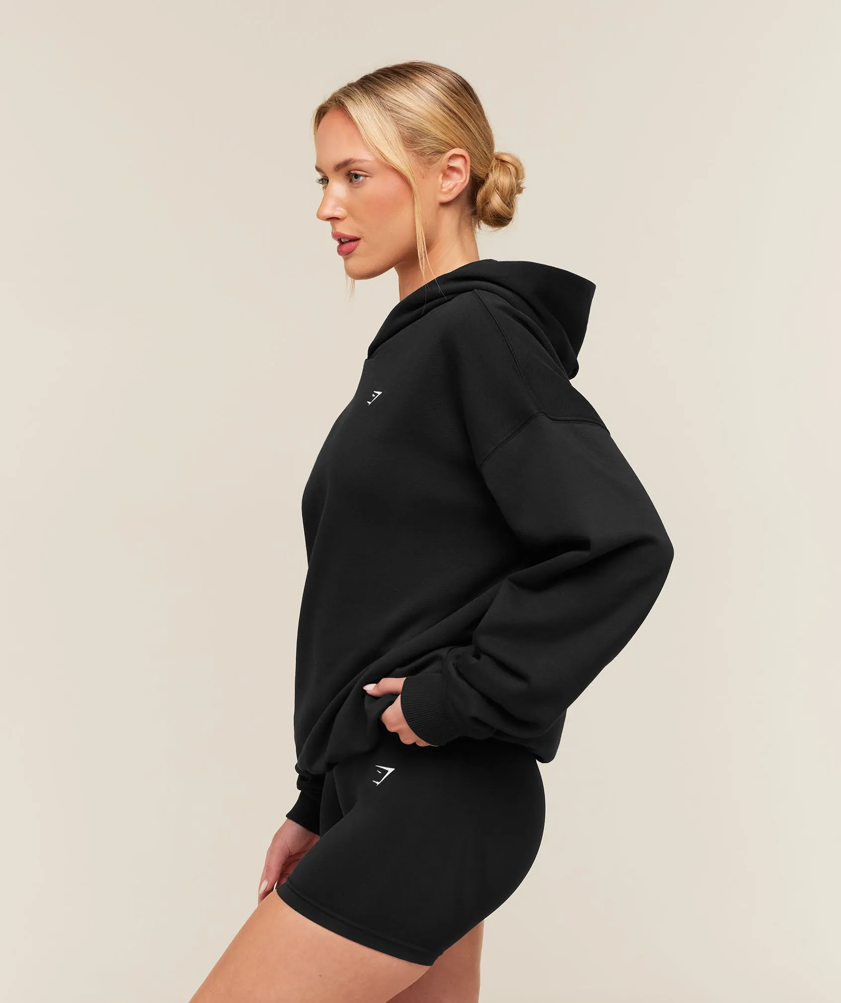 Gymshark Training Oversized Fleece Hoodie - Black sold by Gymshark product image thumbnail 2
