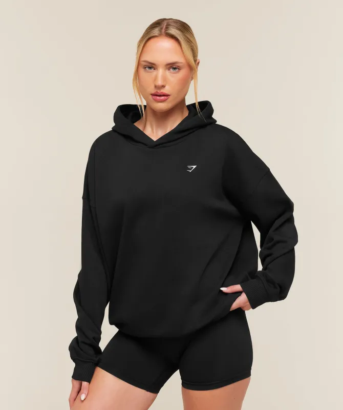 Gymshark Training Oversized Fleece Hoodie - Black made by Gymshark