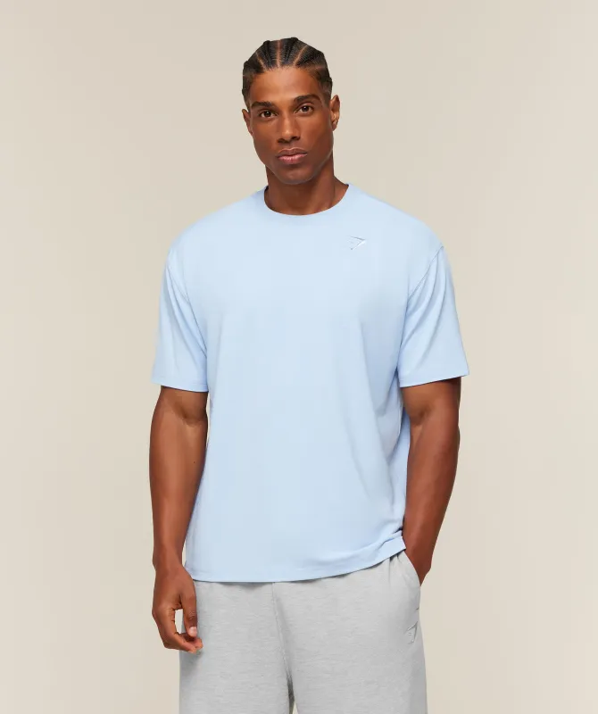 Gymshark Campus Crest T-Shirt - Tranquil Blue made by Gymshark