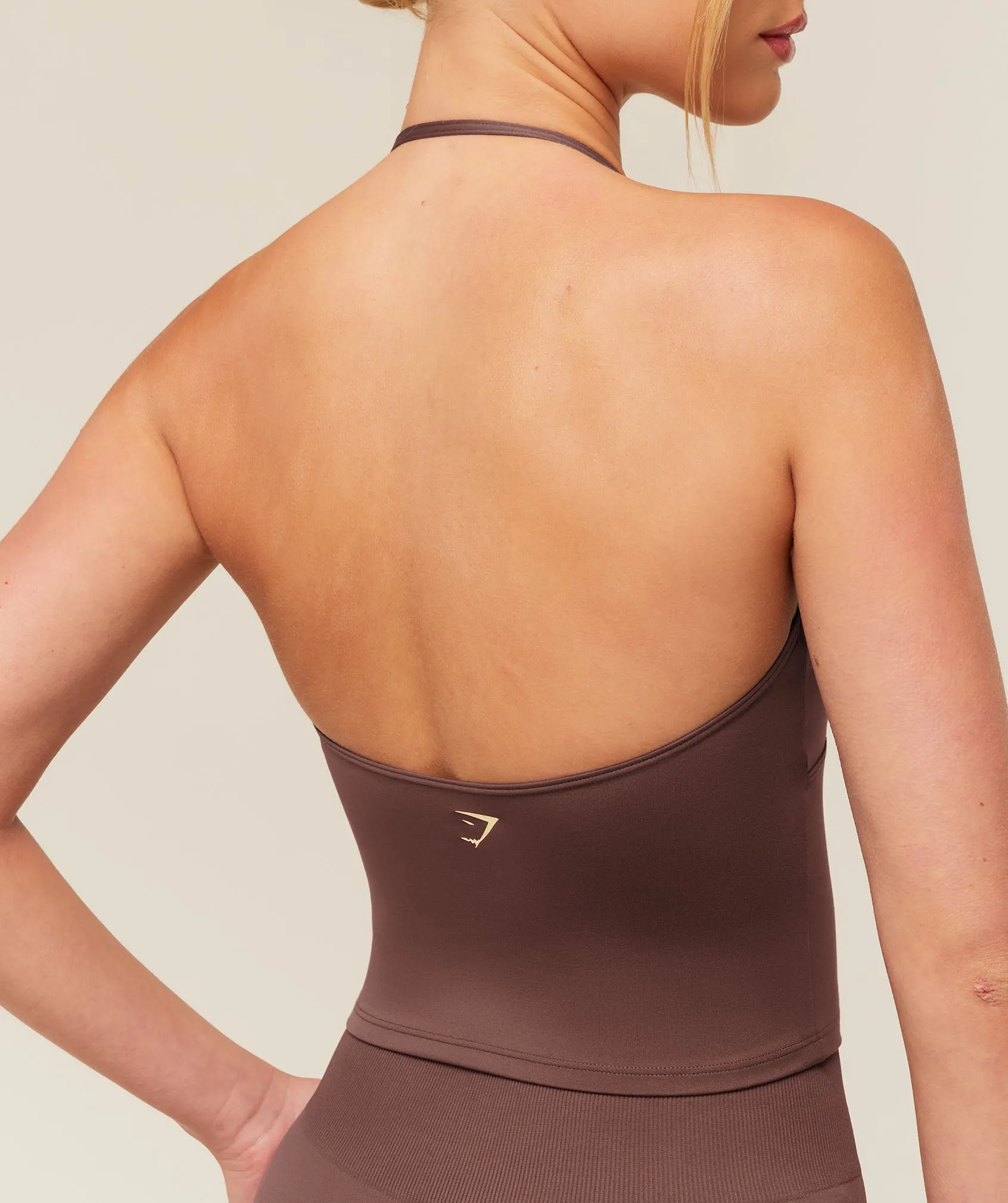 Gymshark Training Scoop Back Halterneck - Espresso Brown sold by Gymshark product image thumbnail 5