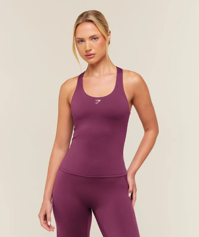 Gymshark Everyday Racer Back Tank with Shelf - Strength Pink made by Gymshark