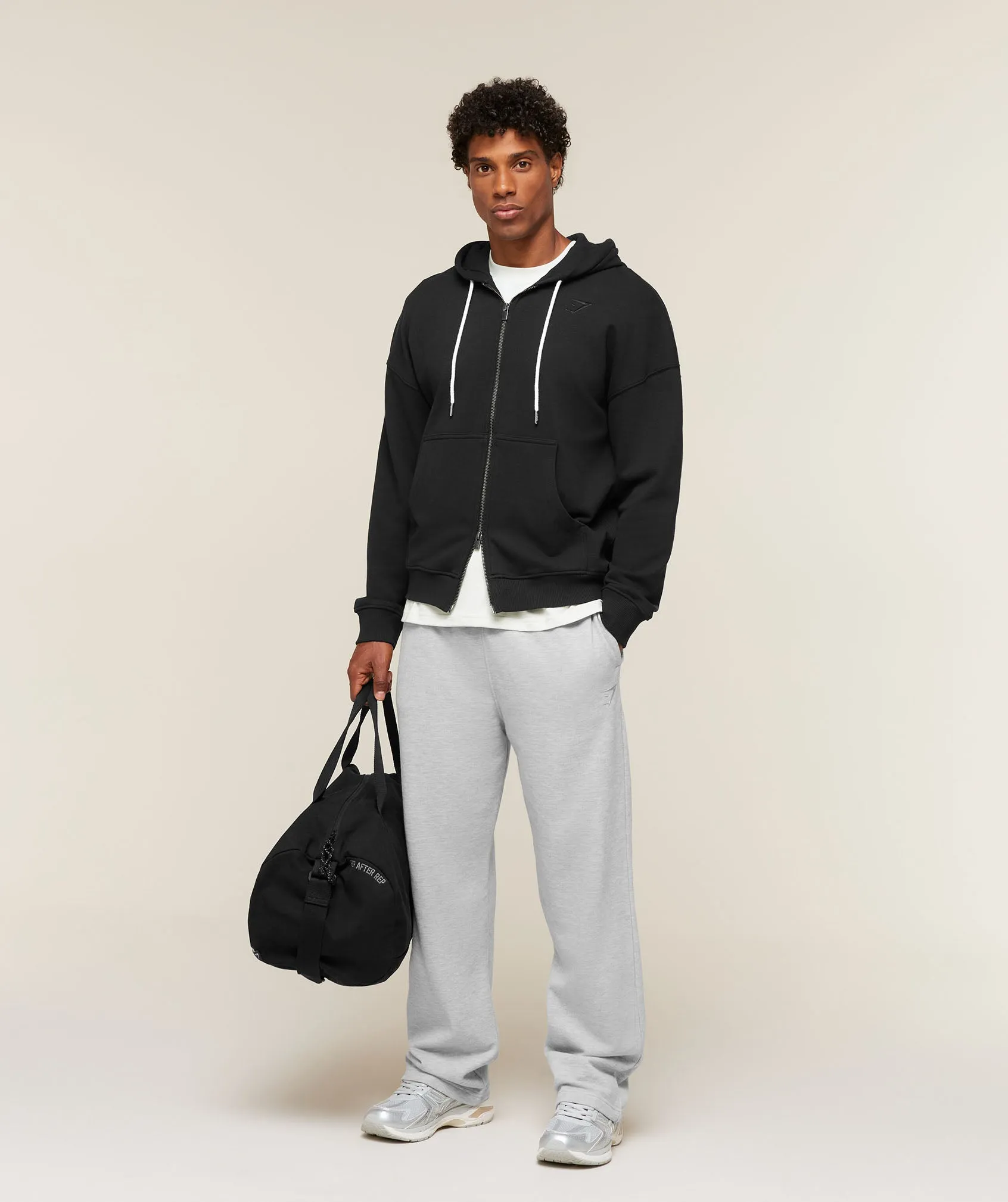 Gymshark Campus Crest Zip Through Hoodie - Black sold by Gymshark product image thumbnail 5