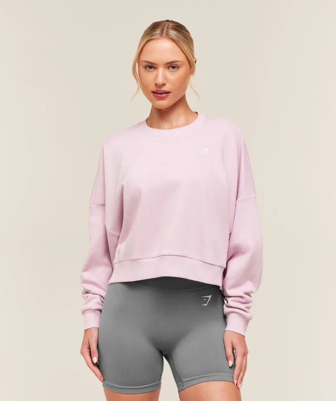 Gymshark Training Oversized Boxy Sweatshirt - Haze Pink made by Gymshark