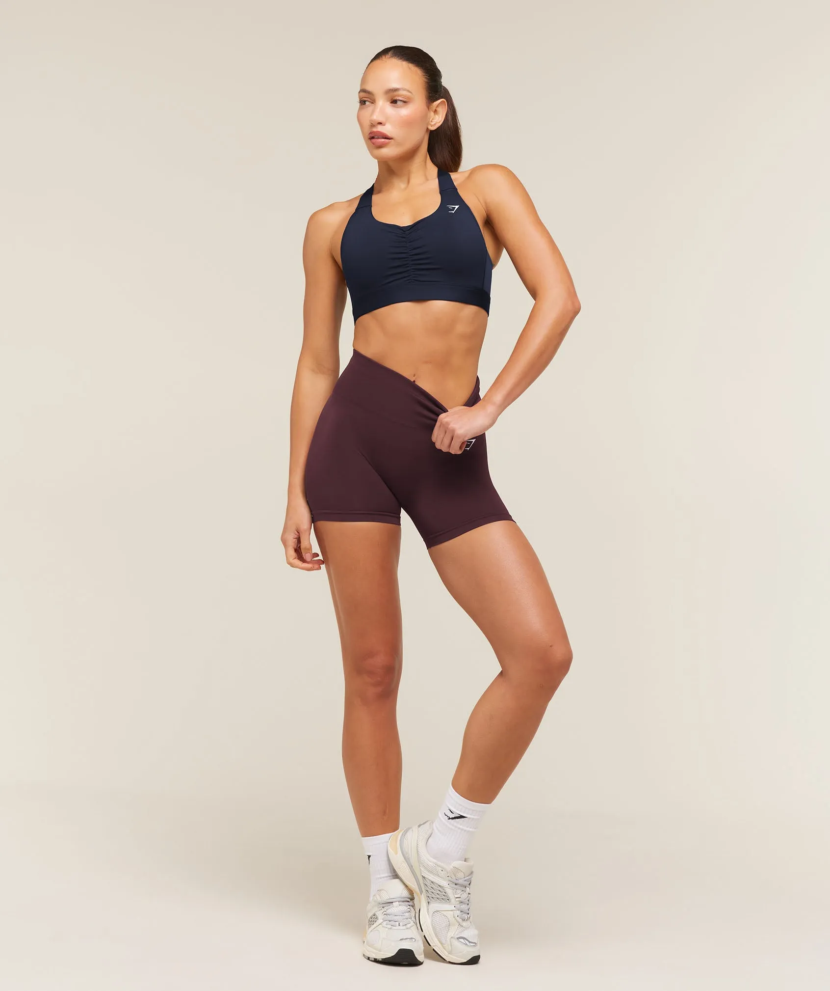 Gymshark High Support Ruched Sports Bra - Heavy Blue sold by Gymshark product image thumbnail 3