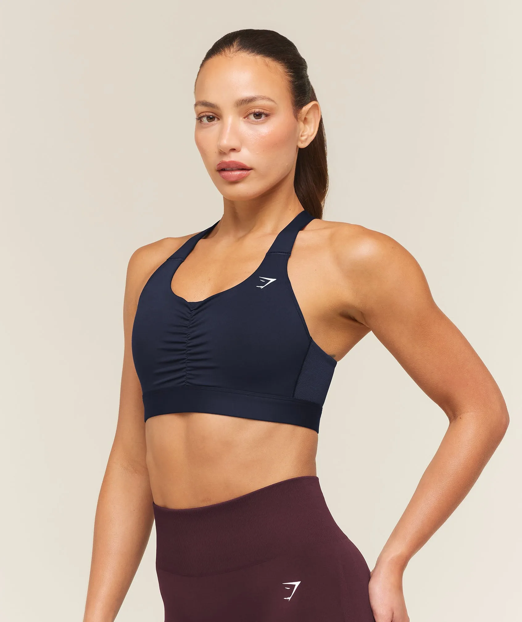 Gymshark High Support Ruched Sports Bra - Heavy Blue sold by Gymshark product image thumbnail 4