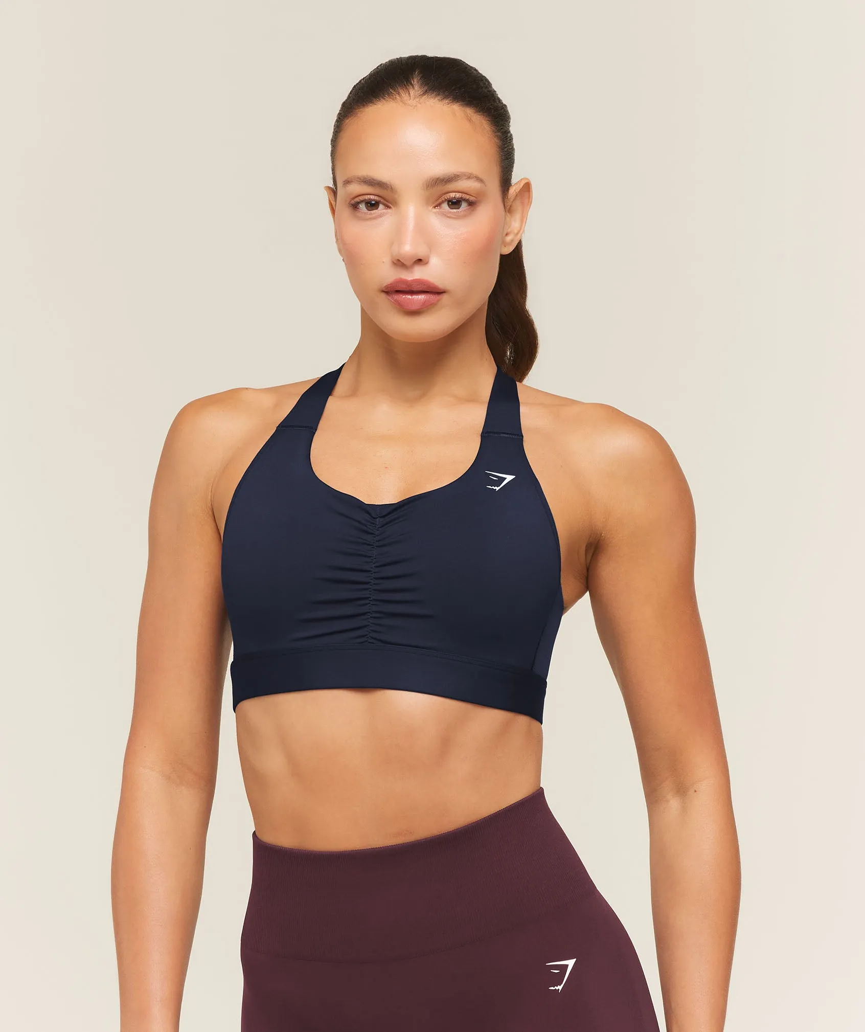 Gymshark High Support Ruched Sports Bra - Heavy Blue sold by Gymshark