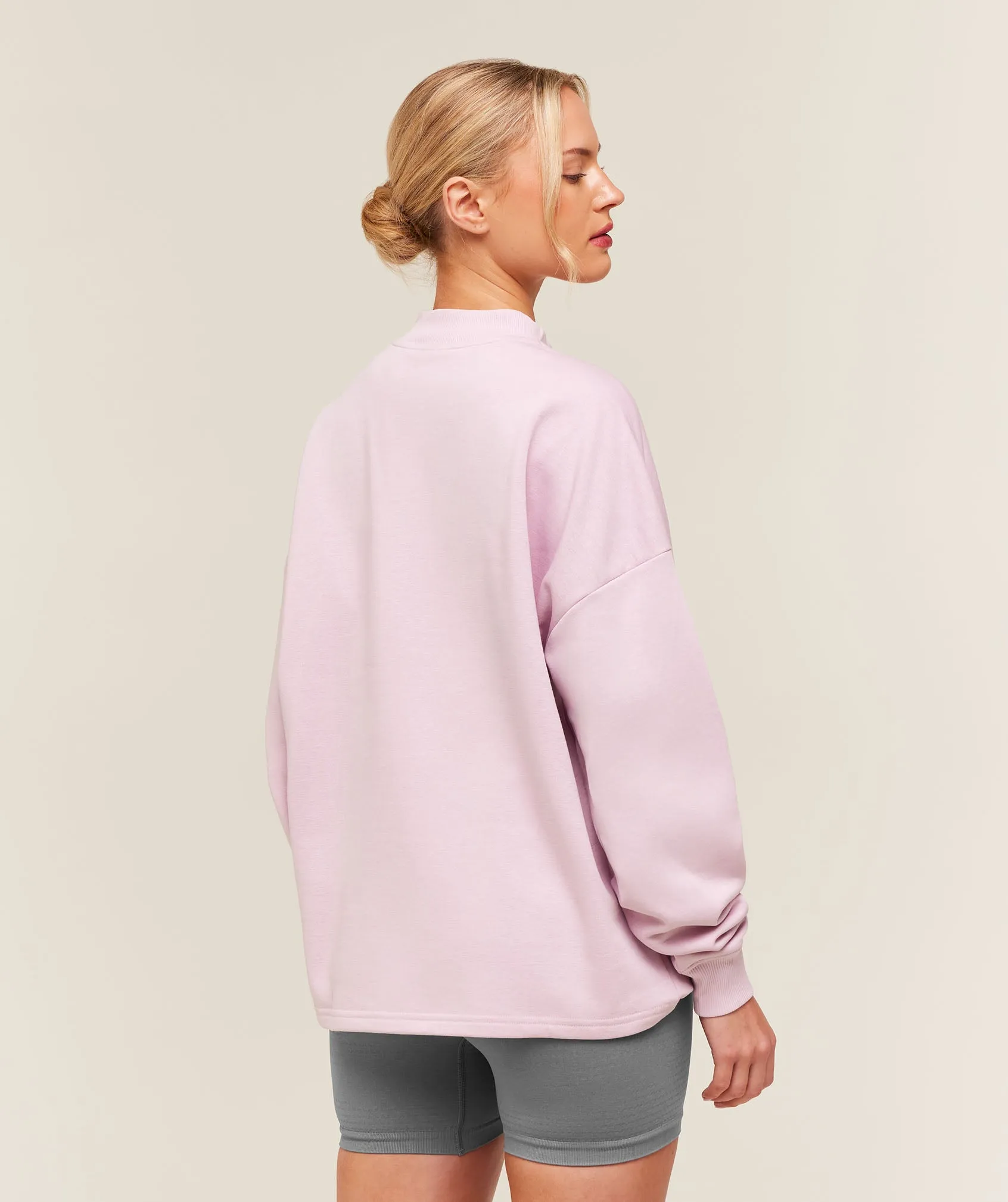 Gymshark Training Oversized 1/4 Zip - Haze Pink sold by Gymshark product image thumbnail 2