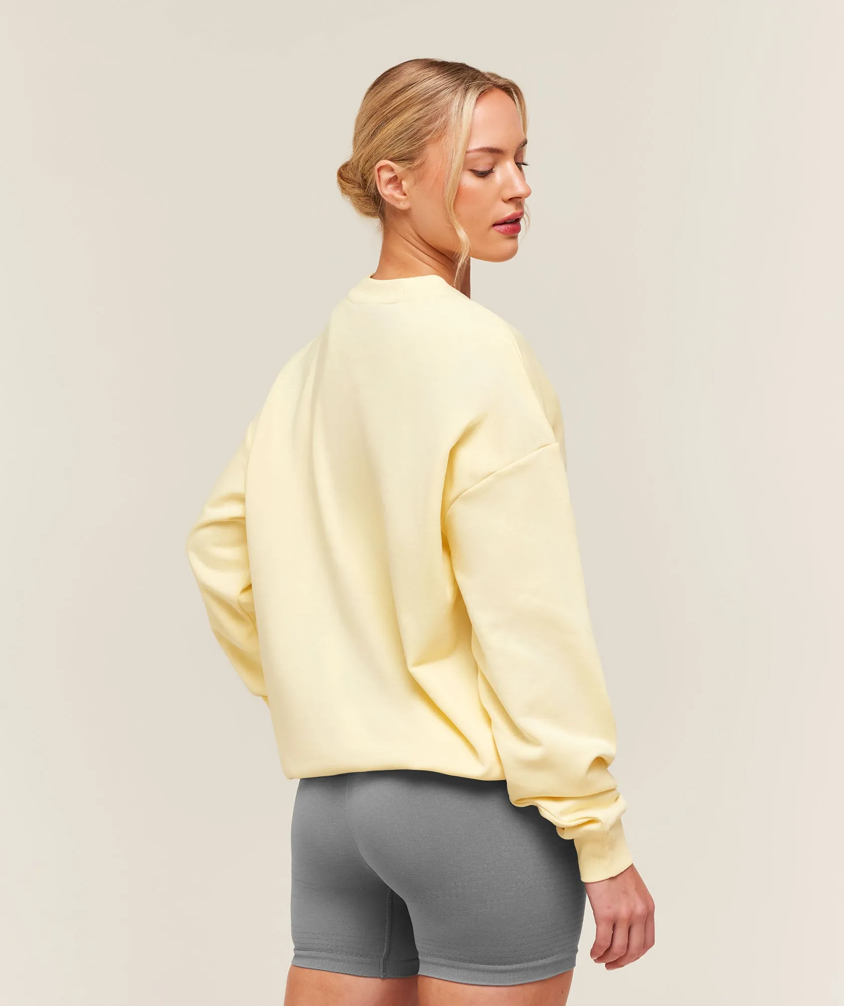 Gymshark Training Oversized Fleece Sweatshirt - Butter Yellow sold by Gymshark product image thumbnail 2