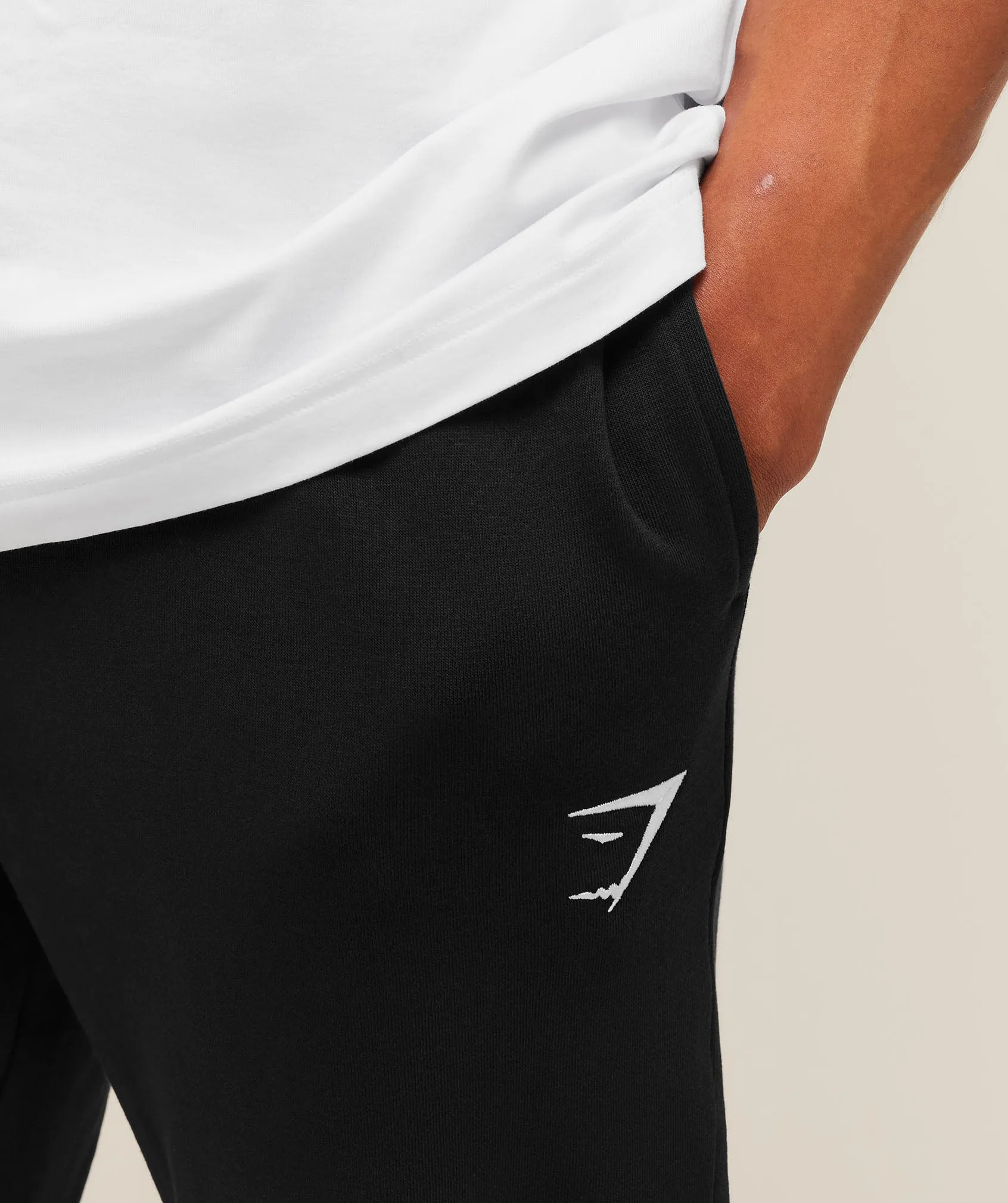 Gymshark Crest Tapered Joggers - Black sold by Gymshark product image thumbnail 5