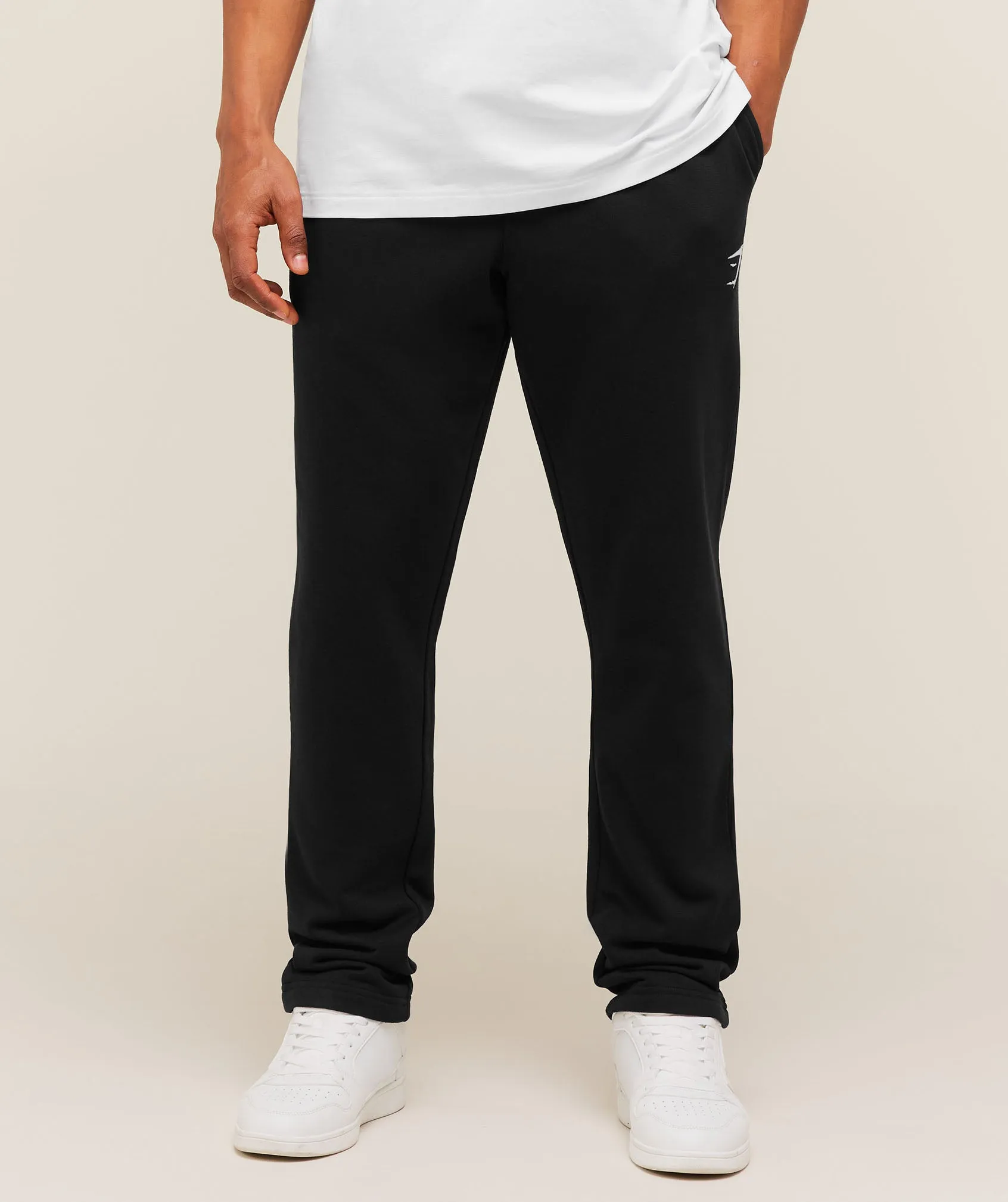 Gymshark Crest Tapered Joggers - Black sold by Gymshark