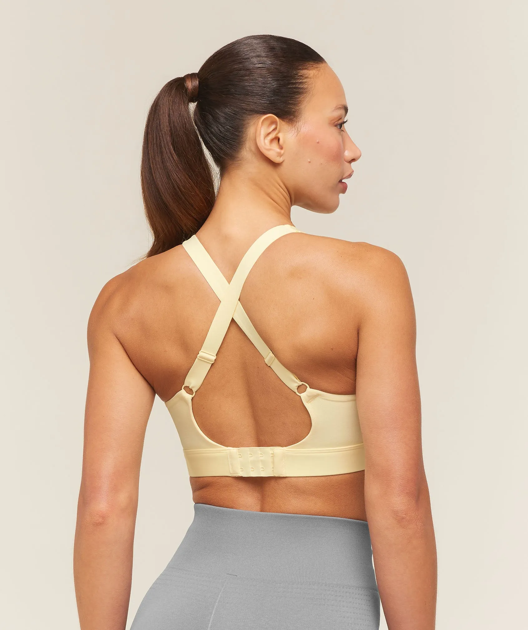 Gymshark High Support Ruched Sports Bra - Butter Yellow sold by Gymshark product image thumbnail 2