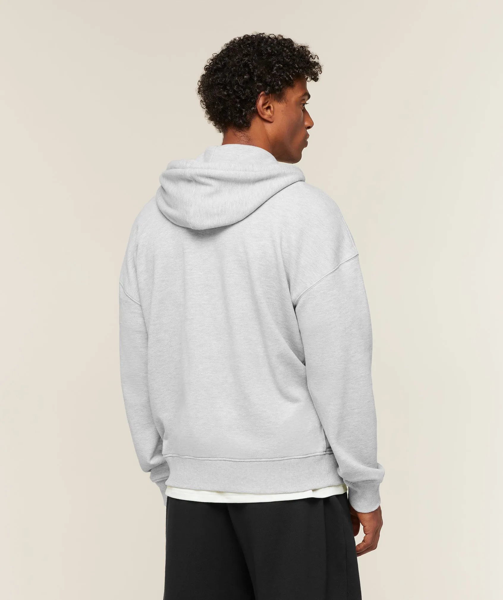 Gymshark Campus Crest Zip Through Hoodie - Bros Soft Grey Marl sold by Gymshark product image thumbnail 2