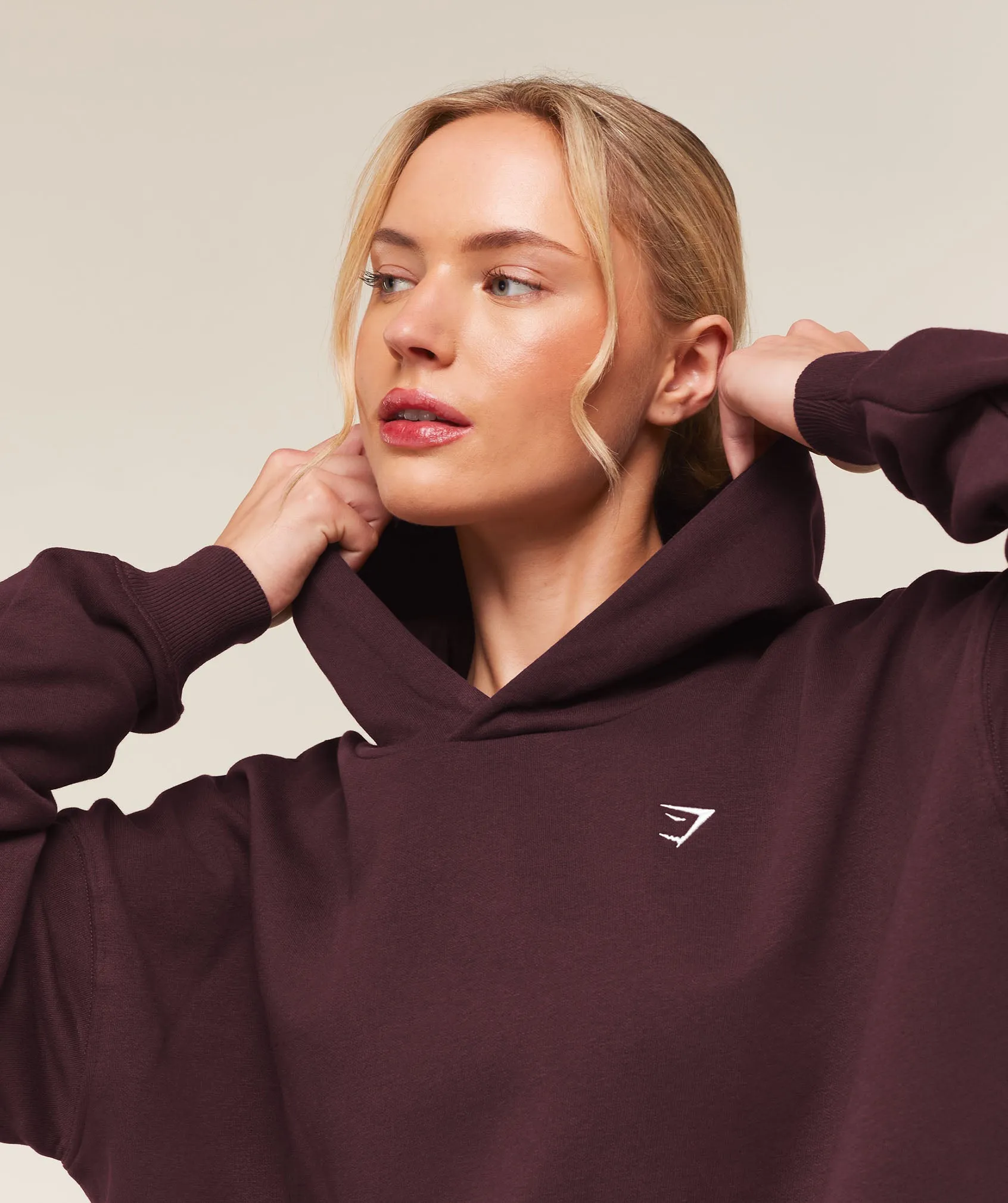Gymshark Training Oversized Fleece Hoodie - Cherry Purple sold by Gymshark product image thumbnail 4