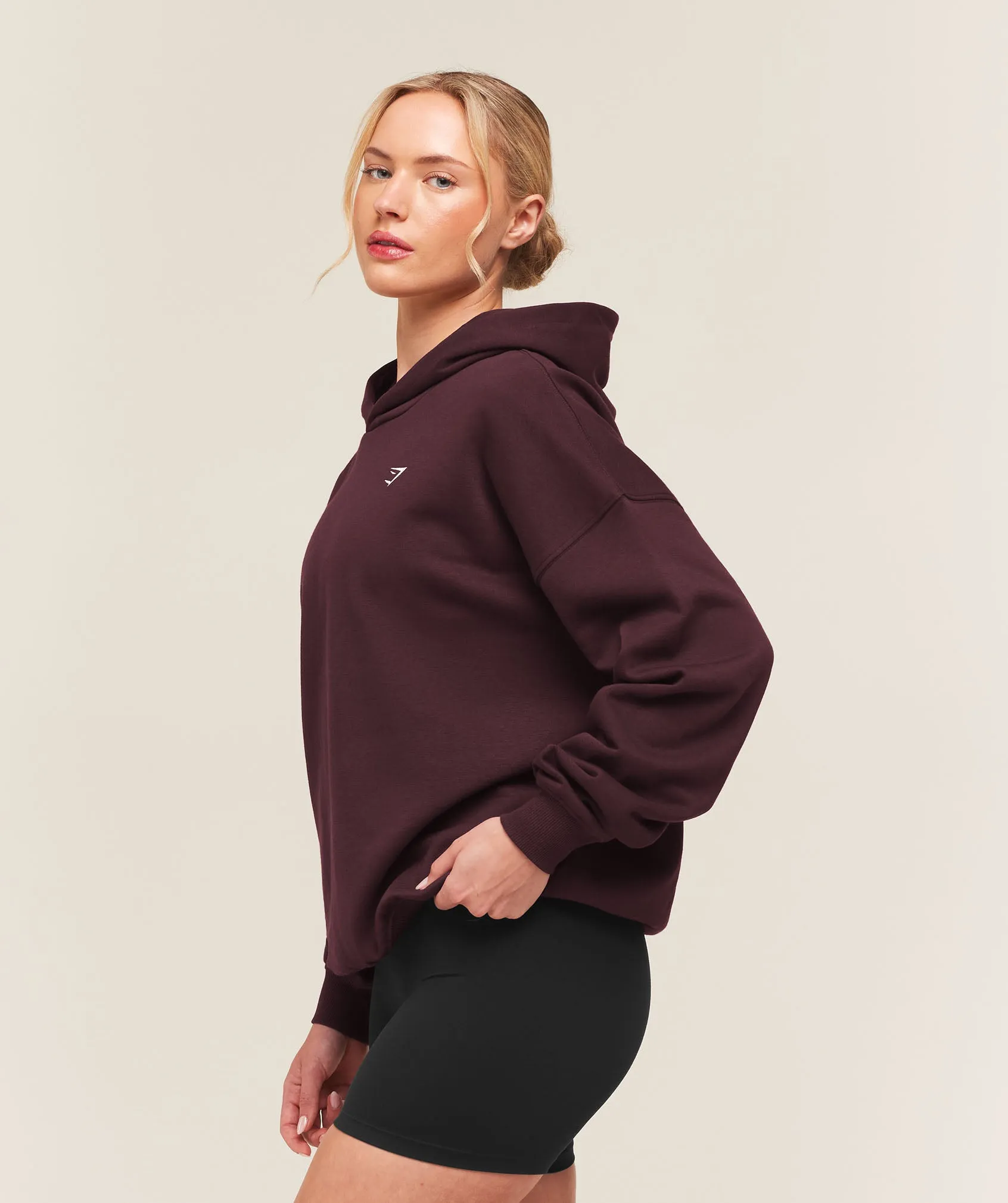 Gymshark Training Oversized Fleece Hoodie - Cherry Purple sold by Gymshark product image thumbnail 3