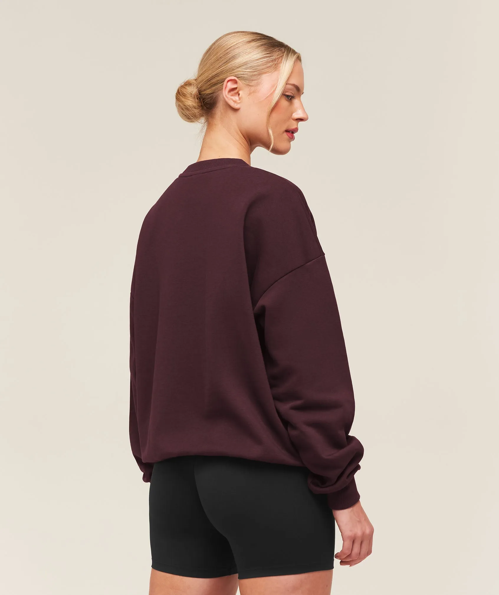 Gymshark Training Oversized Fleece Sweatshirt - Cherry Purple sold by Gymshark product image thumbnail 2