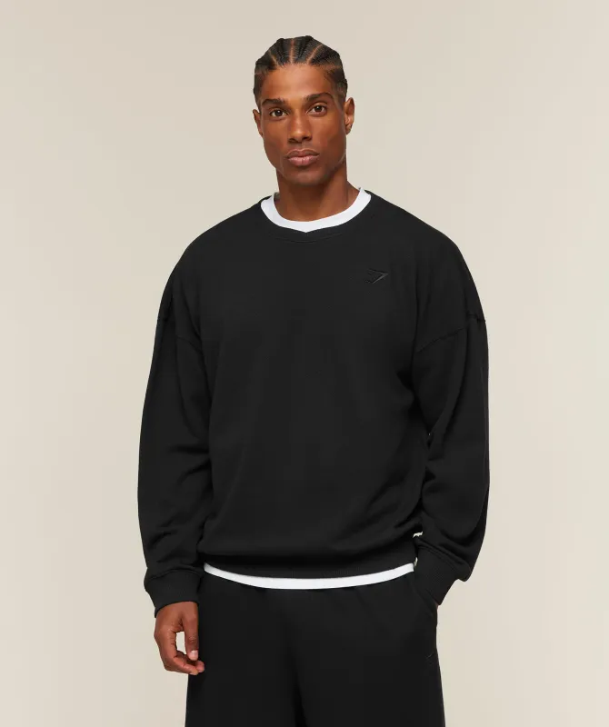 Gymshark Campus Crest Sweatshirt - Black made by Gymshark