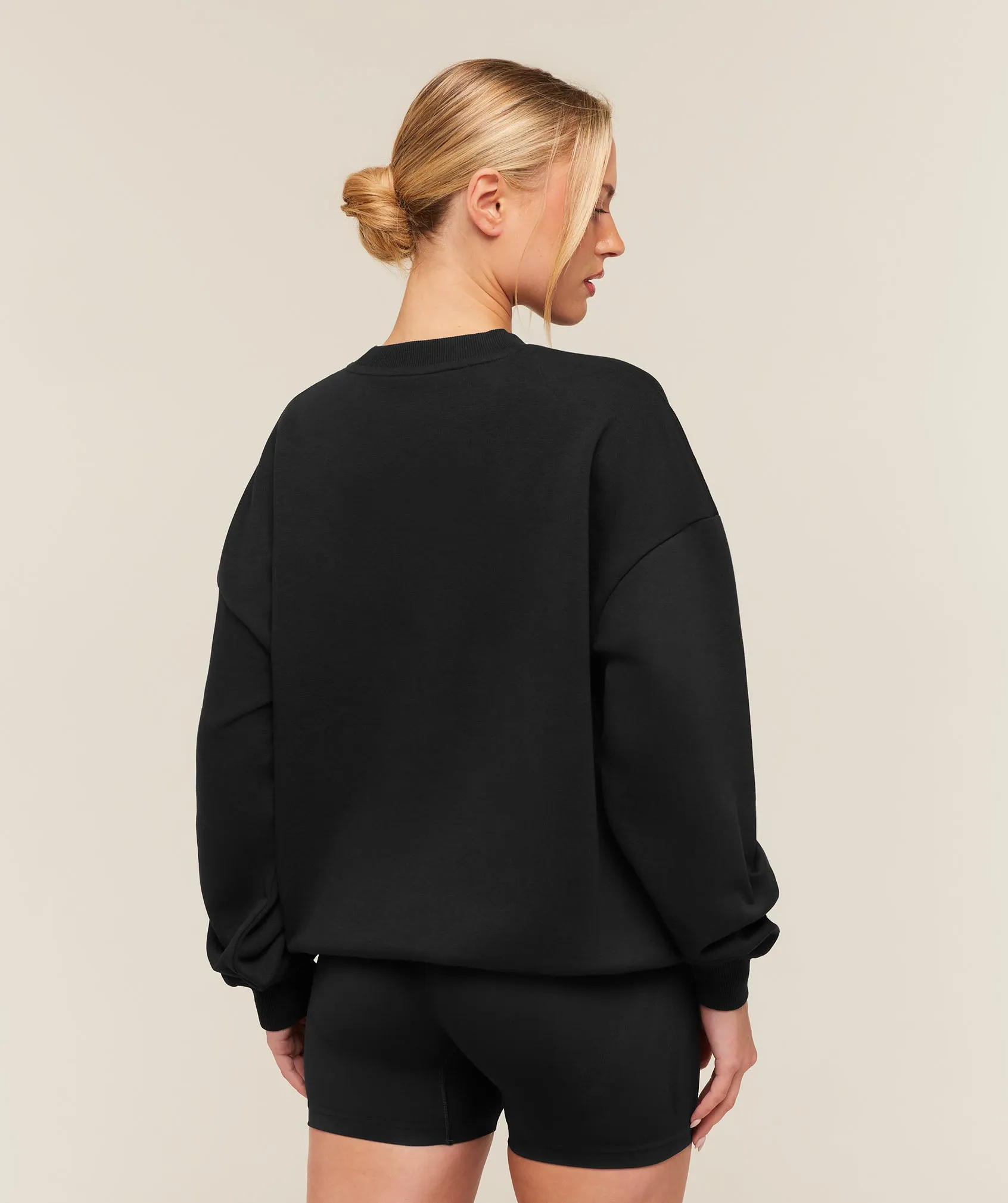 Gymshark Training Oversized Fleece Sweatshirt - Black sold by Gymshark product image thumbnail 2