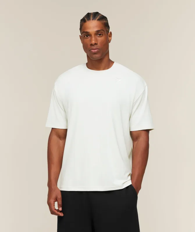 Gymshark Campus Crest T-Shirt - Soft White made by Gymshark