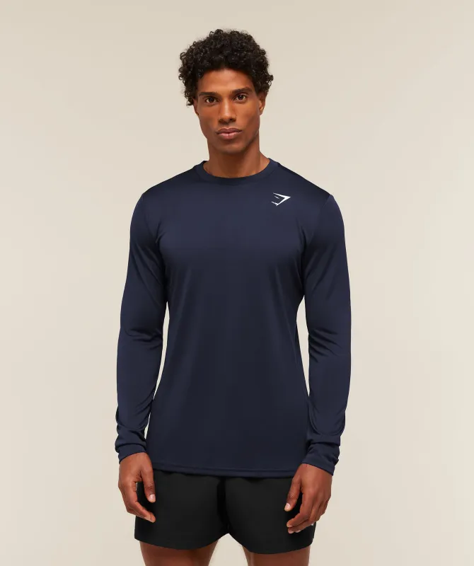 Gymshark Arrival Long Sleeve T-Shirt - Heavy Blue made by Gymshark