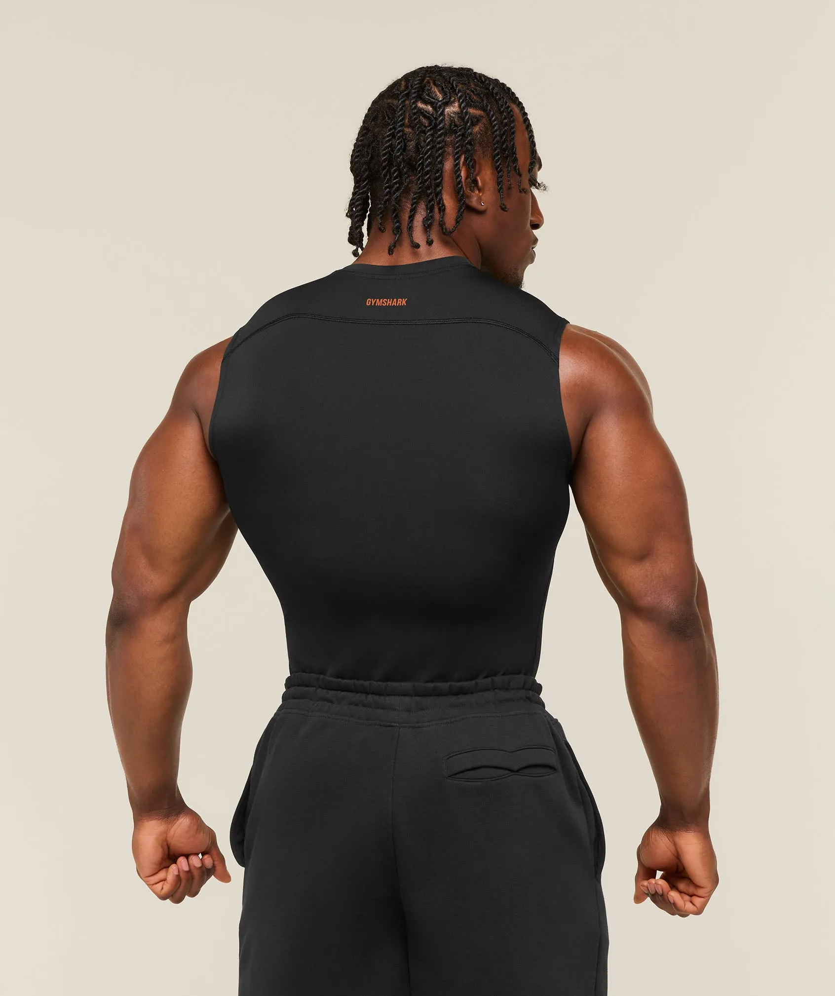 Gymshark Element Tank - Black / Nutmeg Orange sold by Gymshark product image thumbnail 2