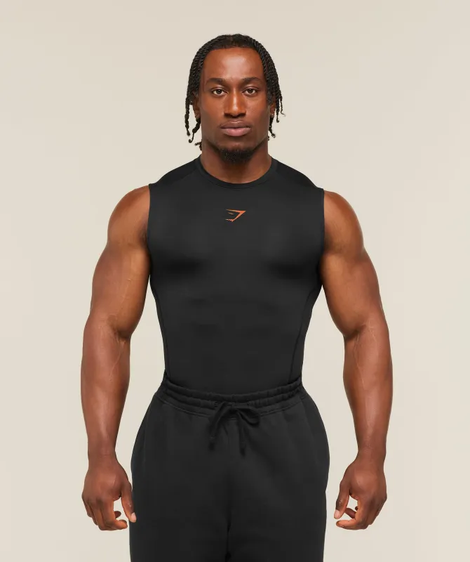 Gymshark Element Tank - Black / Nutmeg Orange made by Gymshark