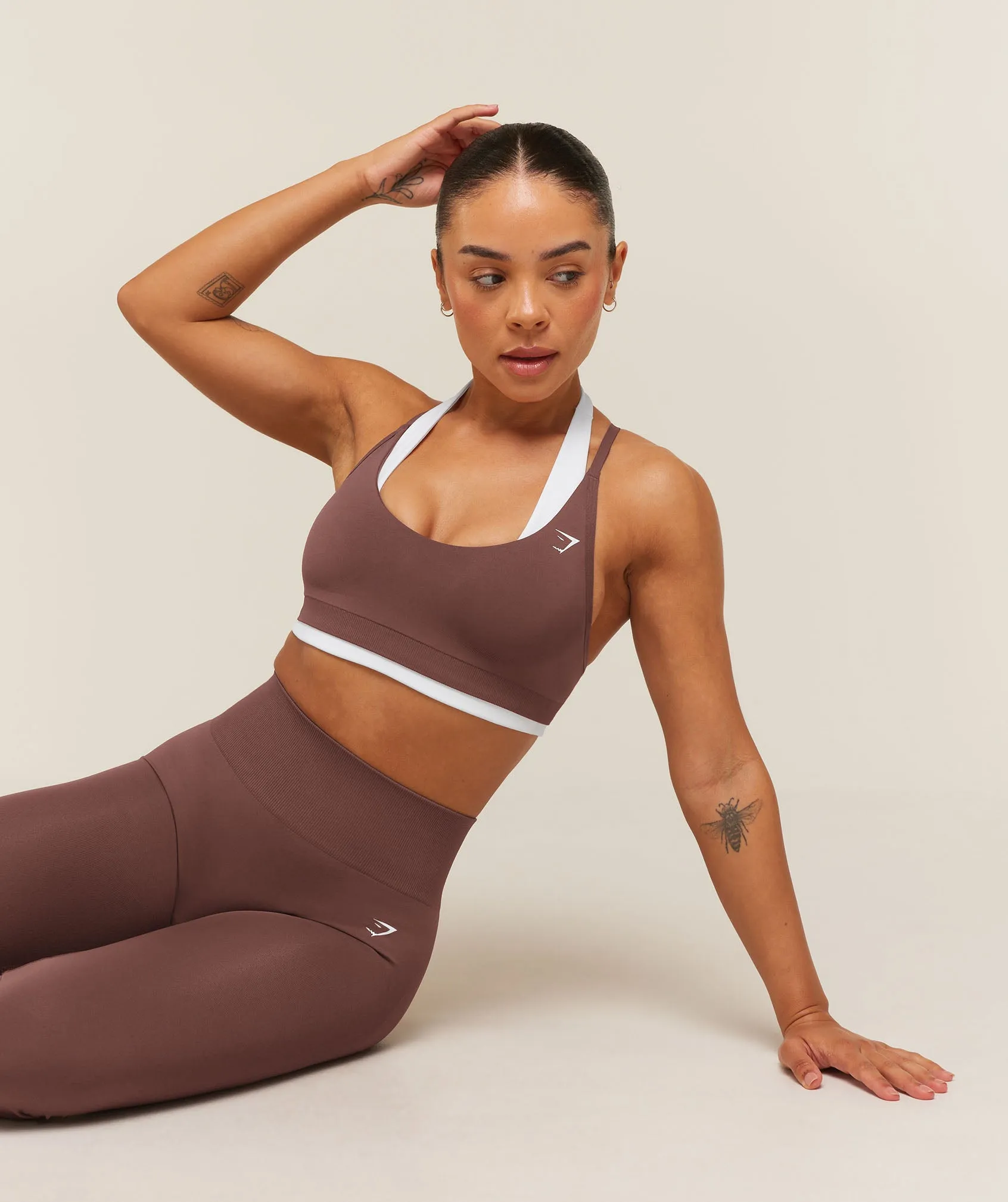 Gymshark Everyday Seamless Racerback Sports Bra - Espresso Brown sold by Gymshark product image thumbnail 4