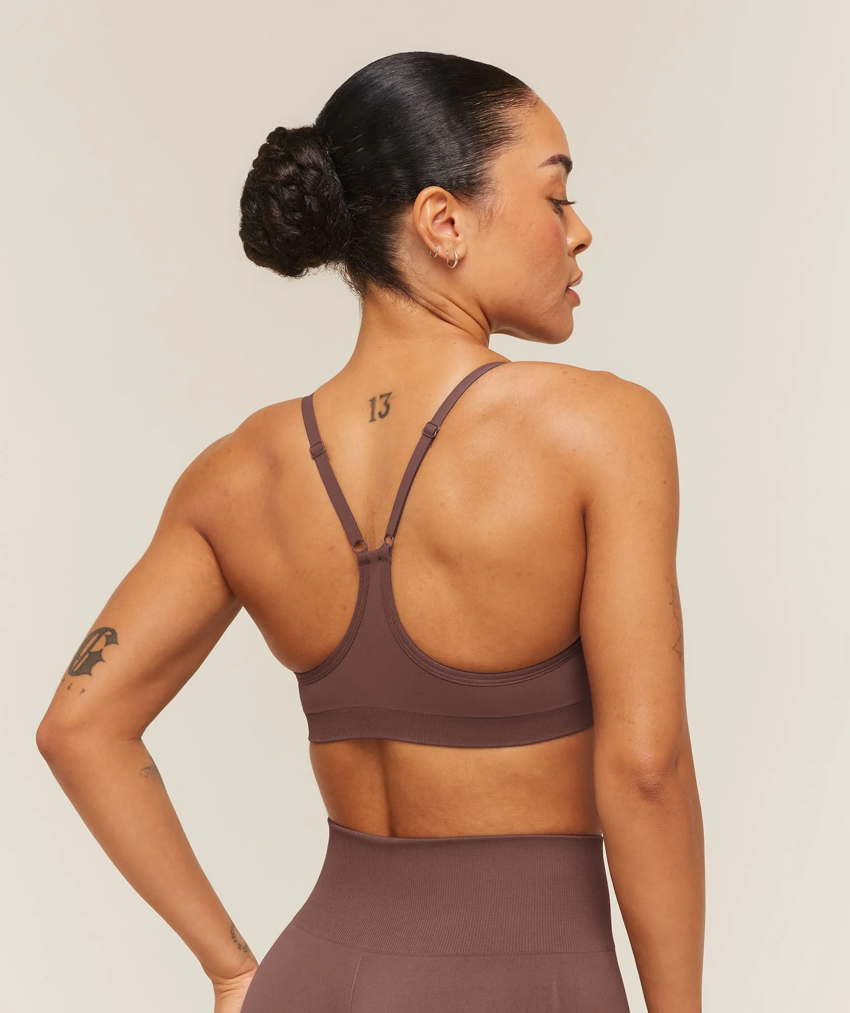 Gymshark Everyday Seamless Racerback Sports Bra - Espresso Brown sold by Gymshark product image thumbnail 2