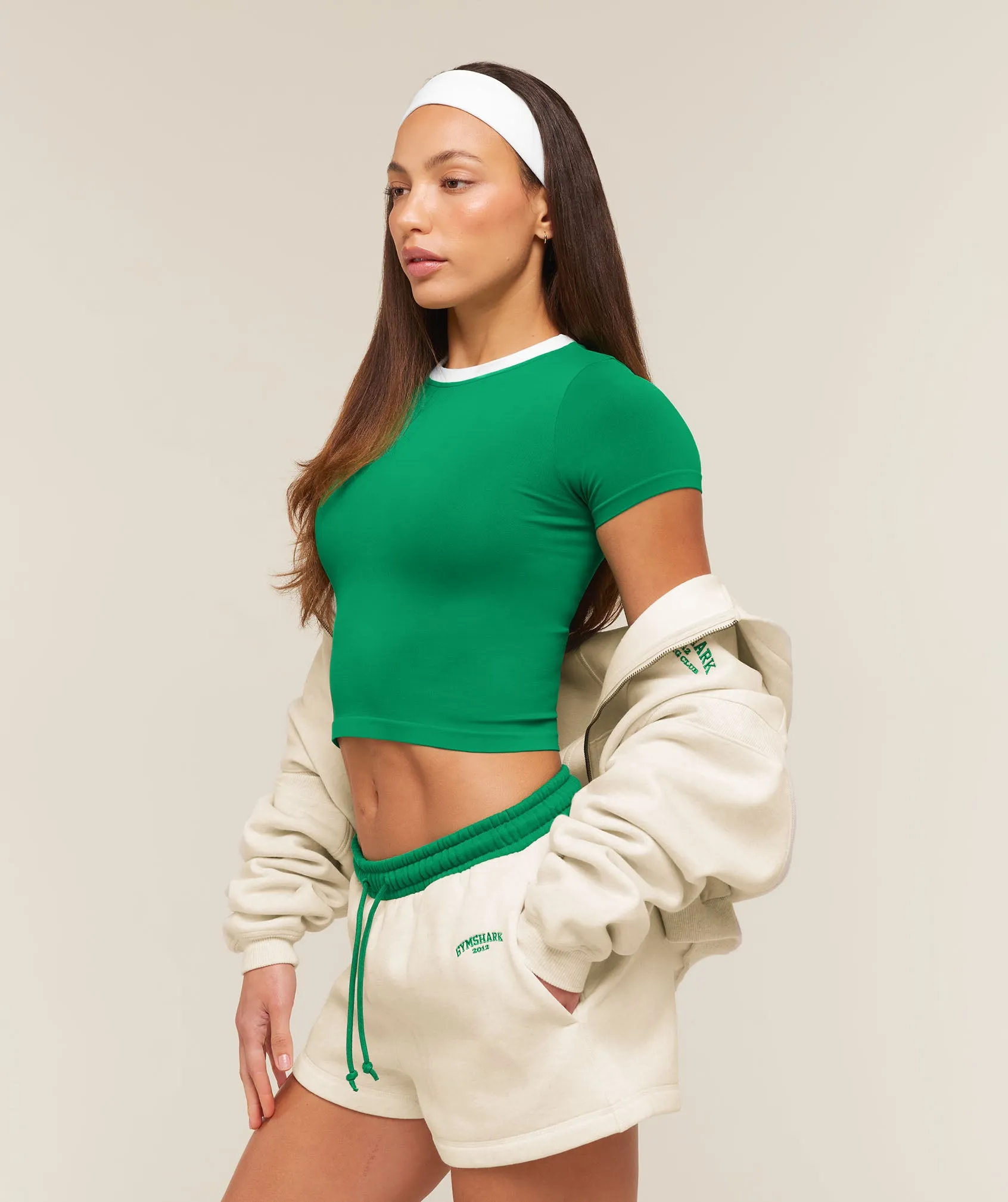 Gymshark Everyday Seamless Contrast T-Shirt - Track Green sold by Gymshark product image thumbnail 3