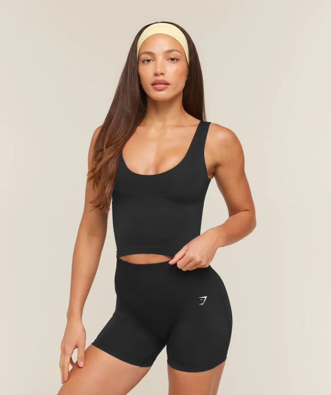 Gymshark Everyday Seamless Shelf Tank - Black made by Gymshark