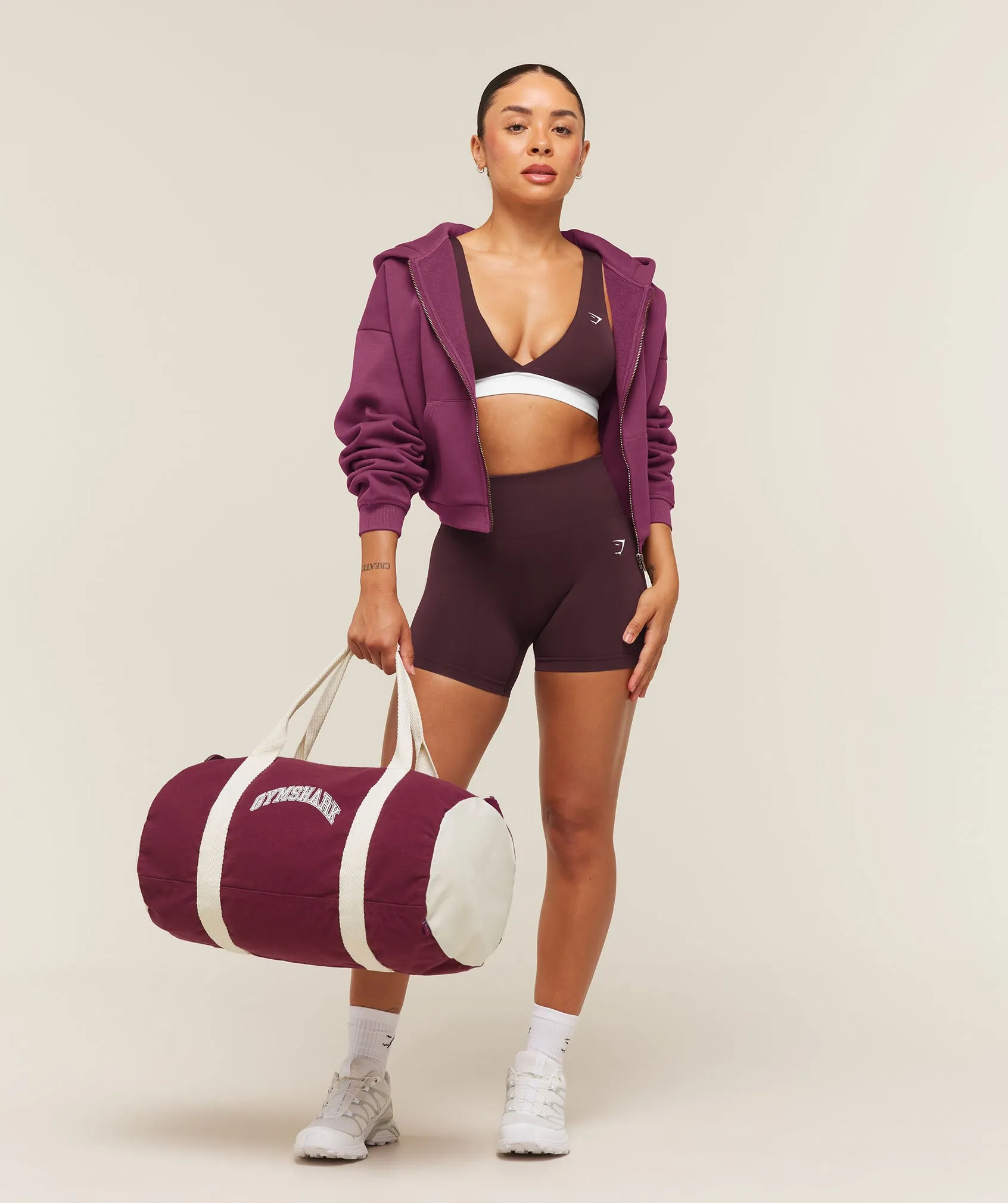 Gymshark Everyday Seamless Contrast Bra - Cherry Purple sold by Gymshark product image thumbnail 3