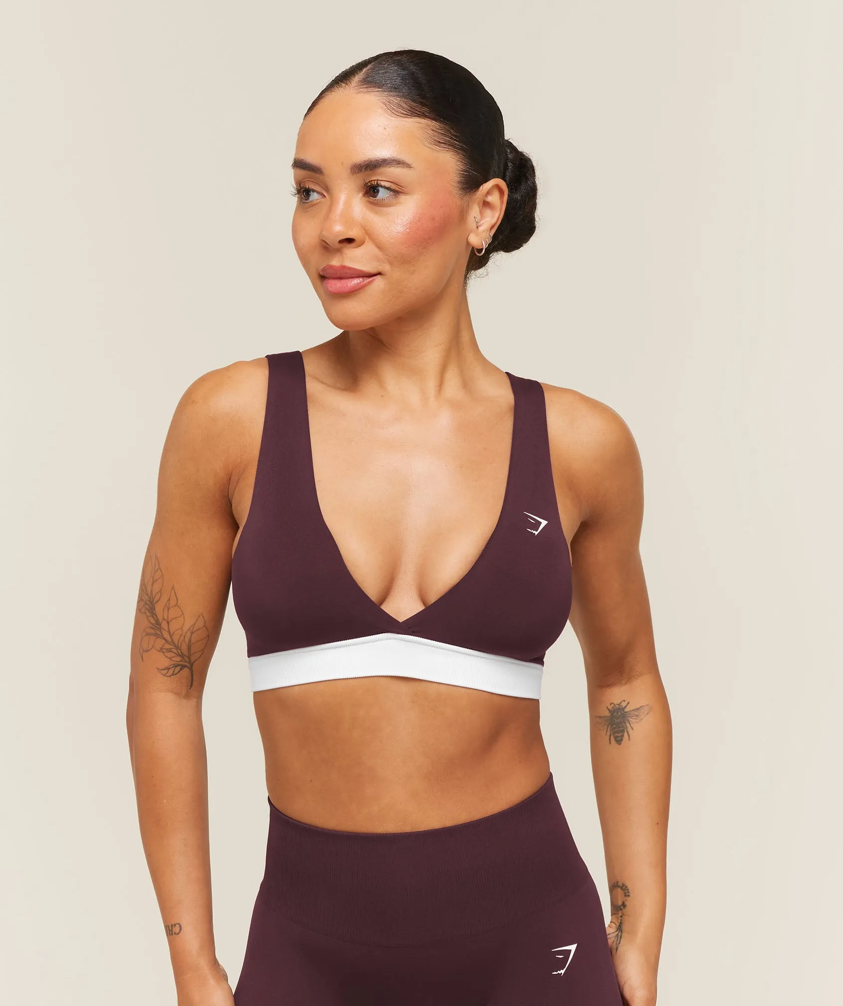 Gymshark Everyday Seamless Contrast Bra - Cherry Purple sold by Gymshark