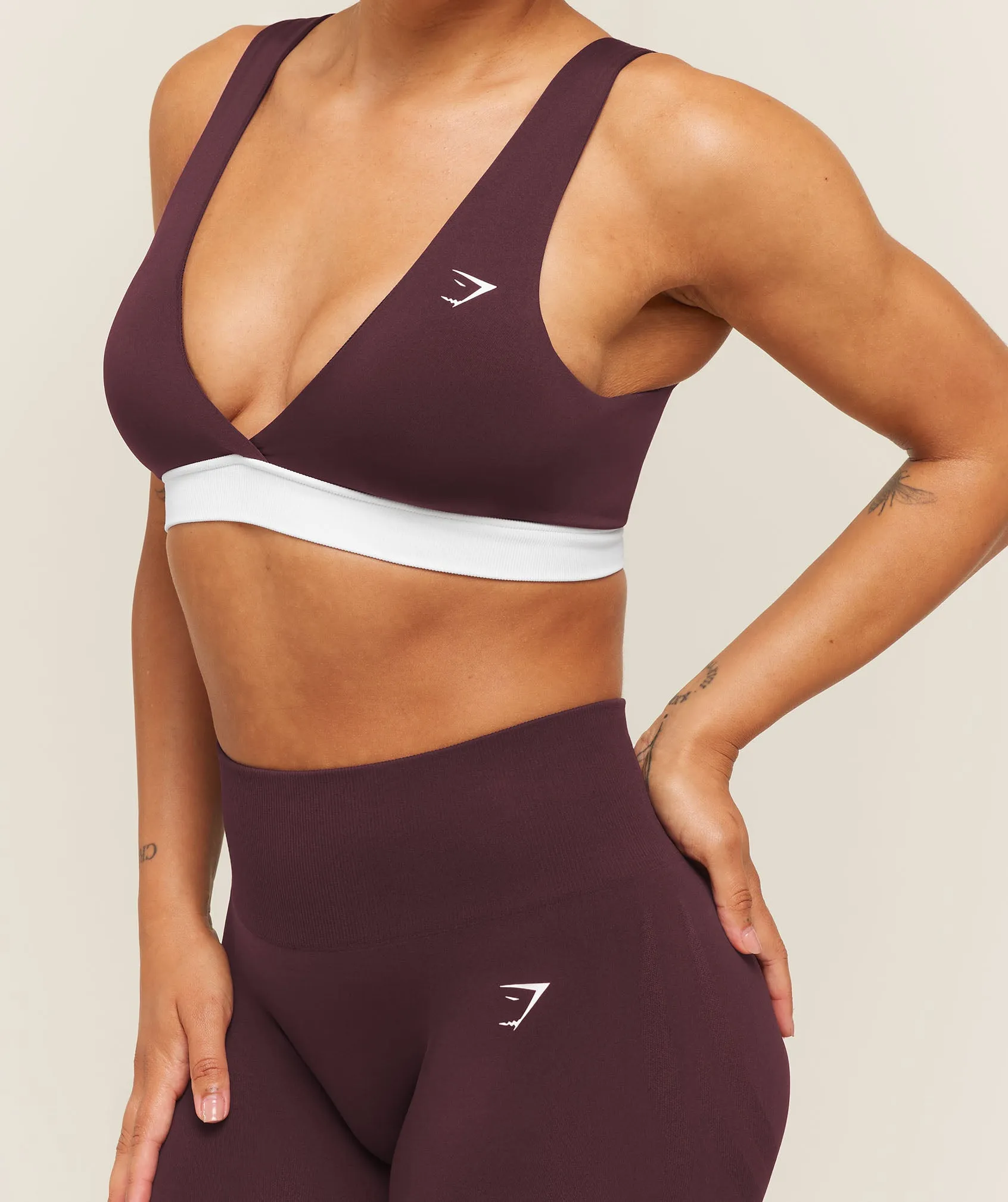Gymshark Everyday Seamless Contrast Bra - Cherry Purple sold by Gymshark product image thumbnail 5