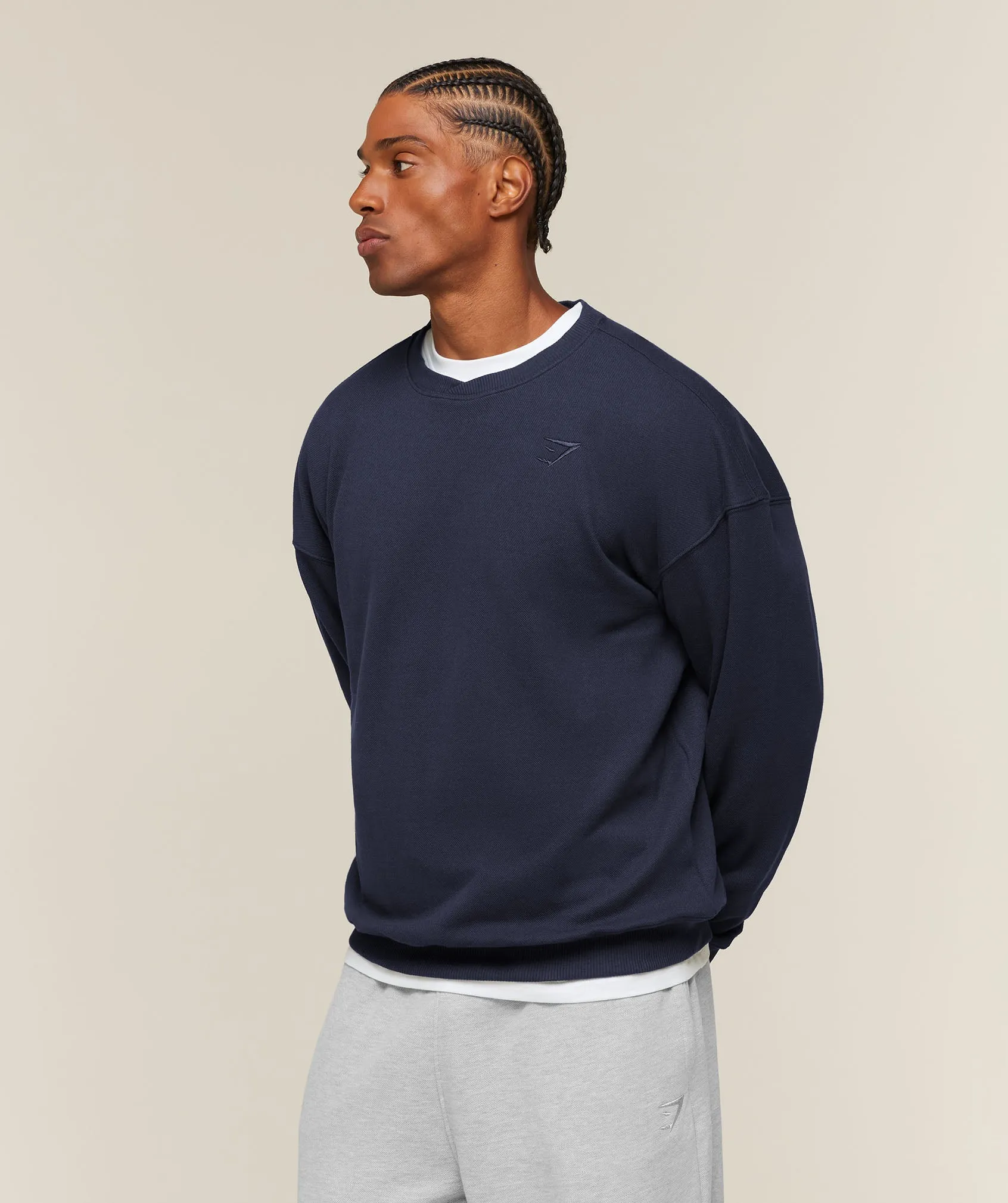 Gymshark Campus Crest Sweatshirt - Heavy Blue sold by Gymshark product image thumbnail 3