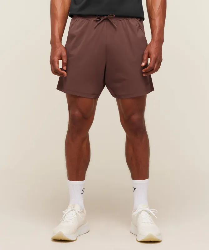 Gymshark Hybrid 6" Short - Espresso Brown made by Gymshark