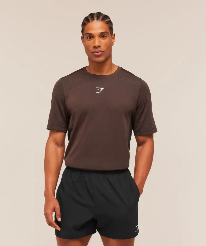 Gymshark Lightweight Seamless T-Shirt - Espresso Brown/Marl made by Gymshark