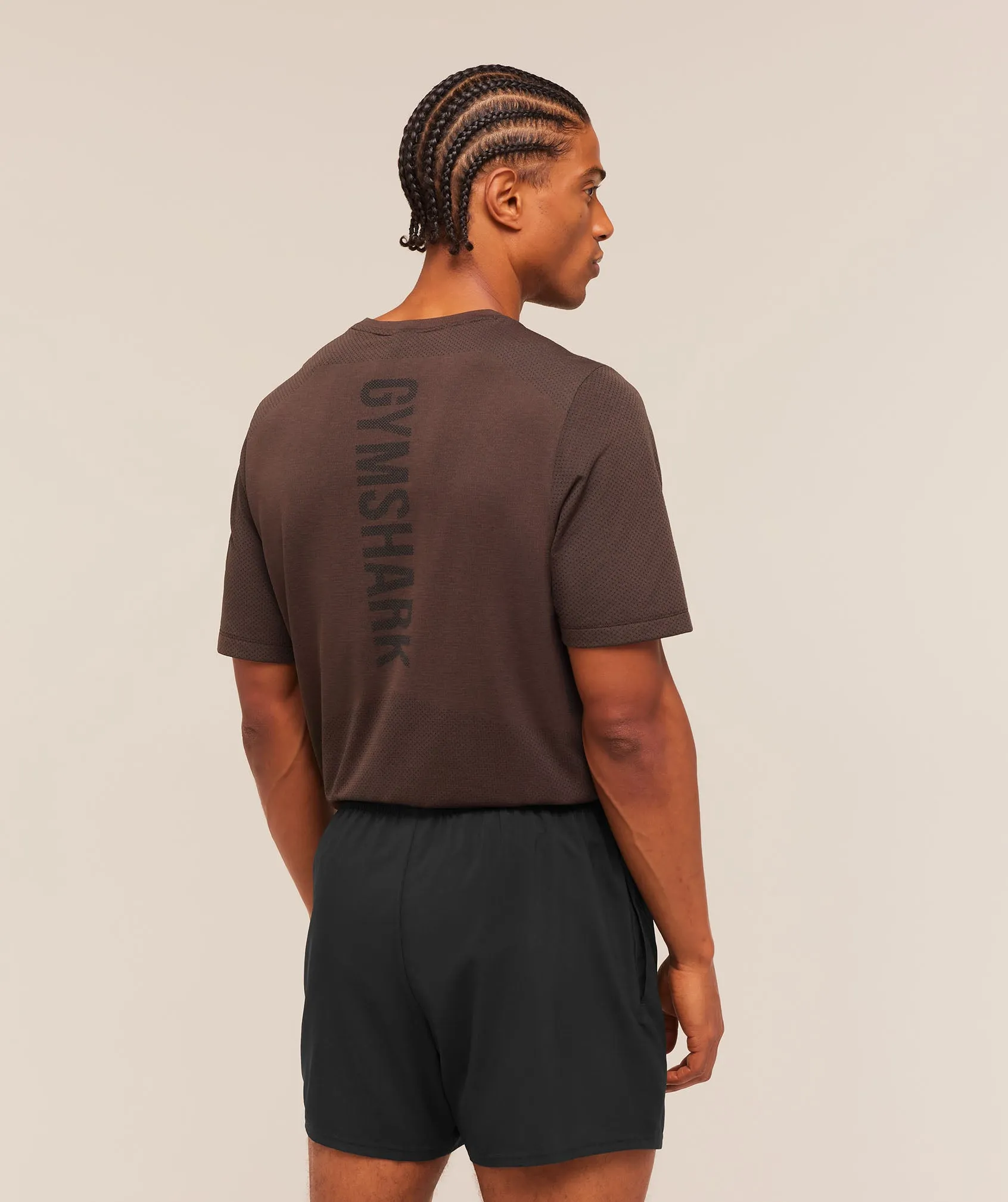 Gymshark Lightweight Seamless T-Shirt - Espresso Brown/Marl sold by Gymshark product image thumbnail 2