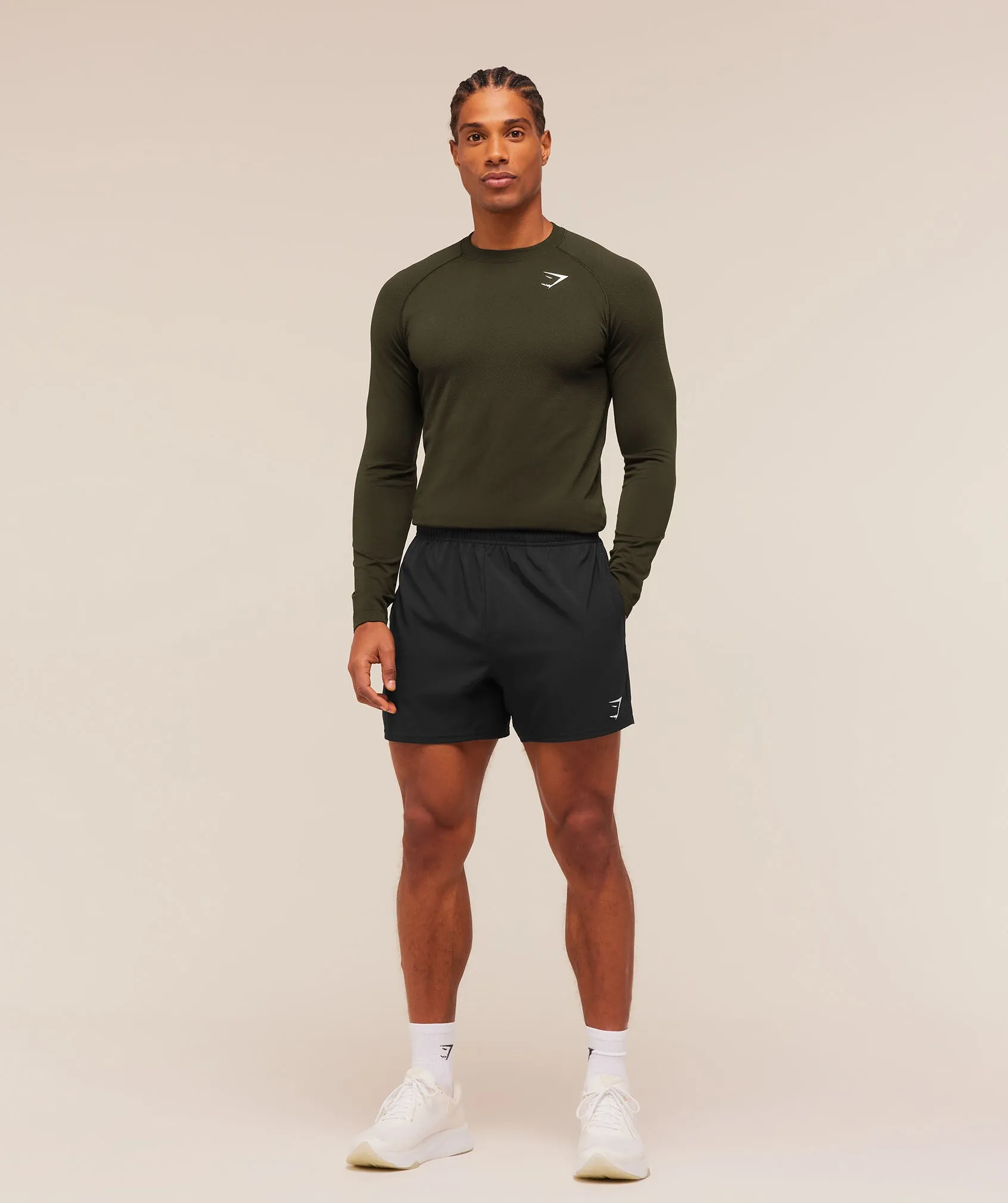 Gymshark Vital Long Sleeve T-Shirt - Strength Green/Canvas Green sold by Gymshark product image thumbnail 4