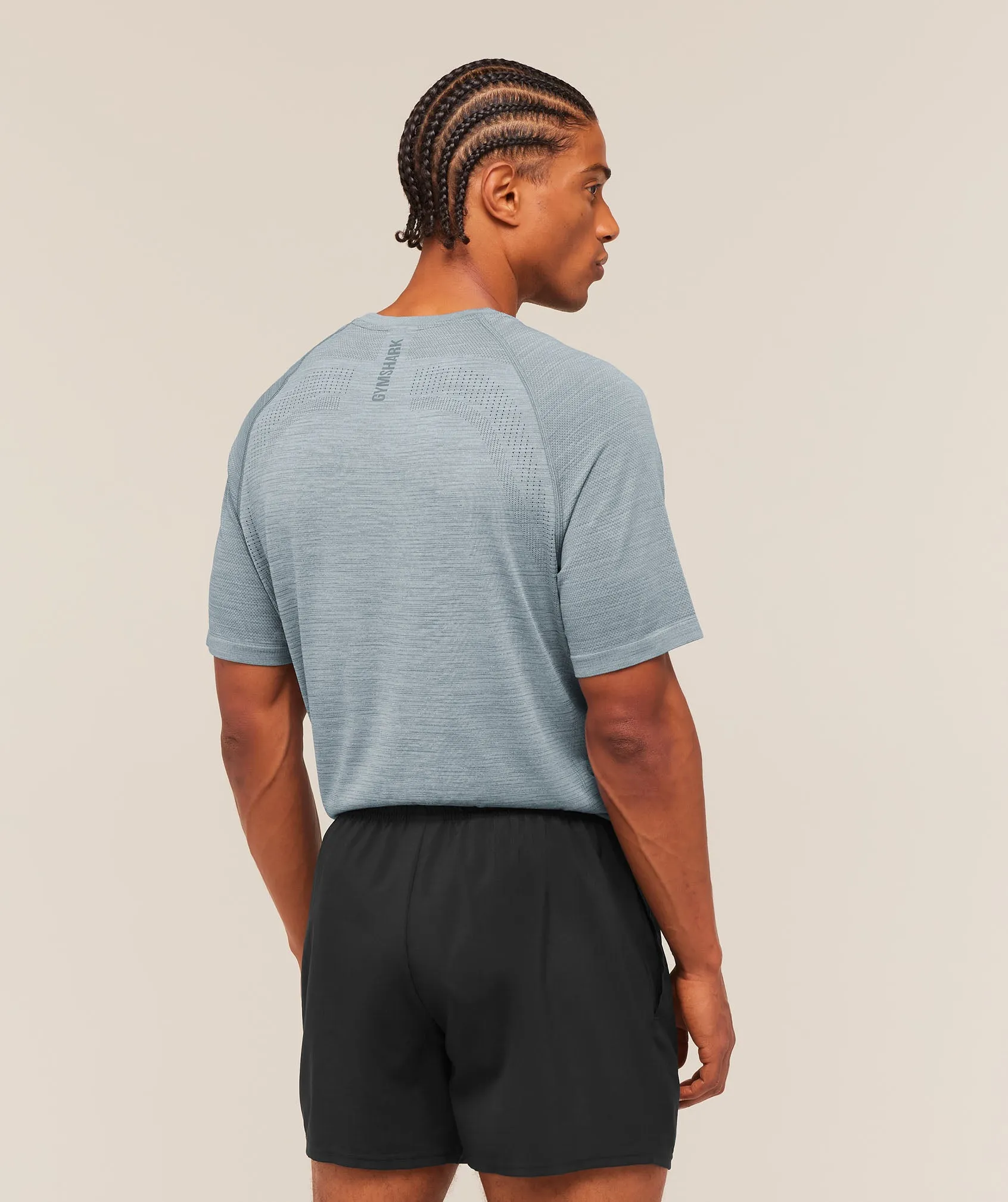 Gymshark Versatile Seamless T-Shirt - Tranquil Blue/Iron Blue sold by Gymshark product image thumbnail 2