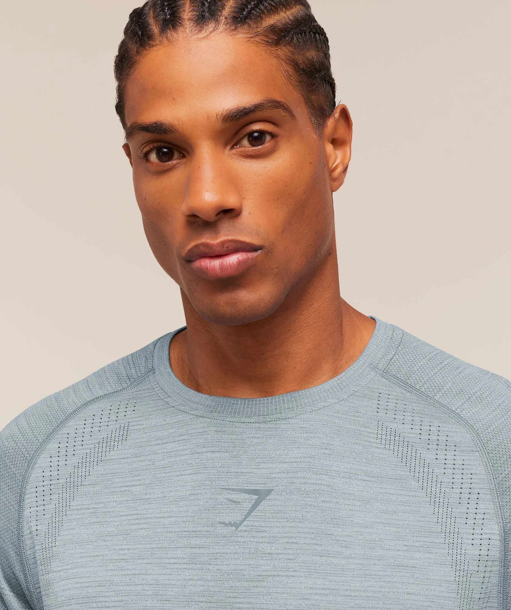 Gymshark Versatile Seamless T-Shirt - Tranquil Blue/Iron Blue sold by Gymshark product image thumbnail 5