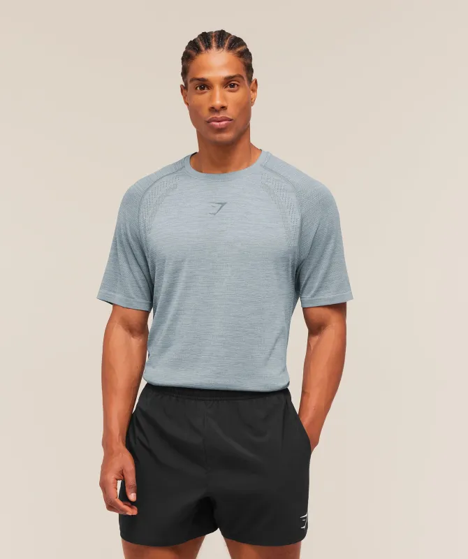 Gymshark Versatile Seamless T-Shirt - Tranquil Blue/Iron Blue made by Gymshark
