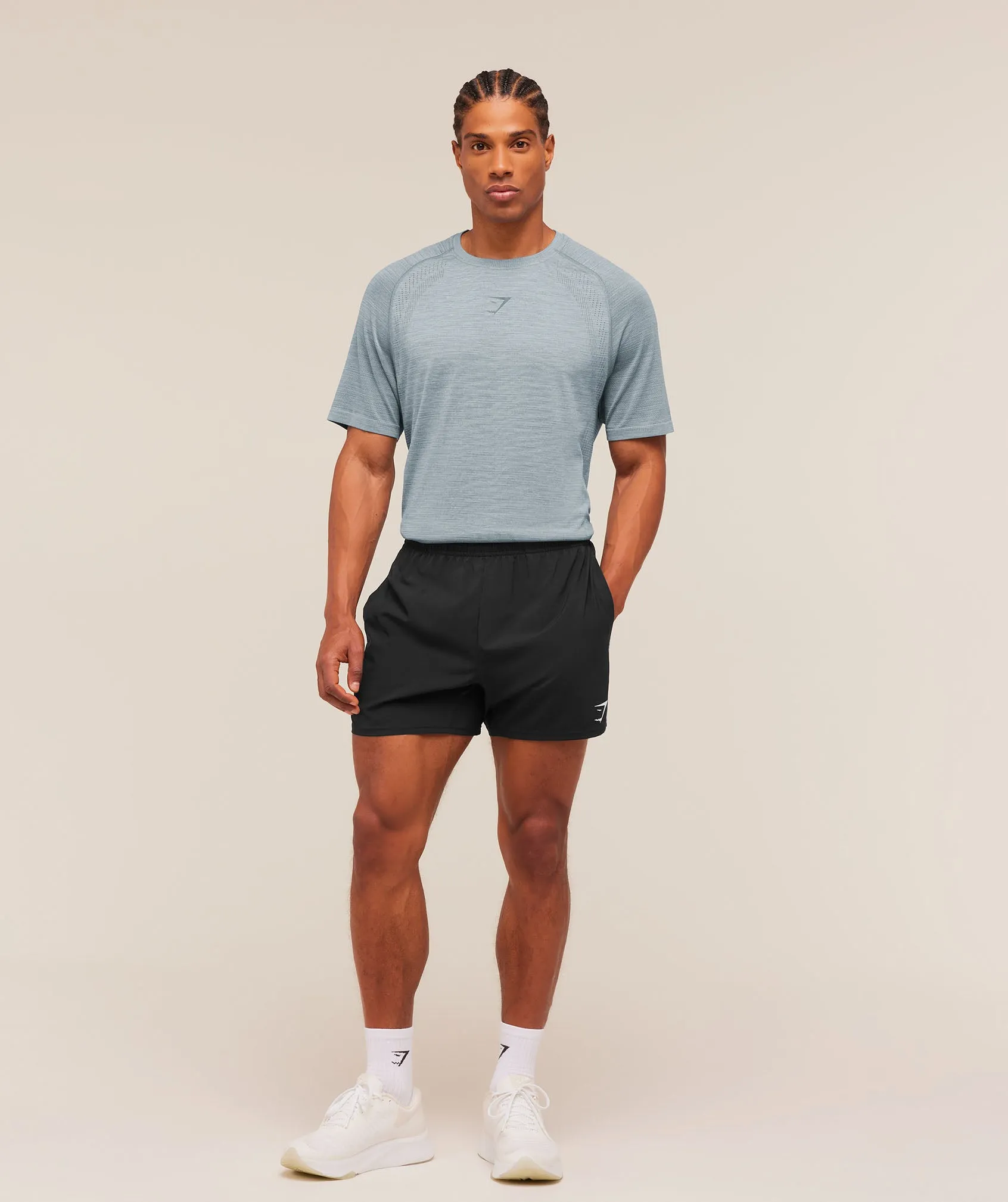 Gymshark Versatile Seamless T-Shirt - Tranquil Blue/Iron Blue sold by Gymshark product image thumbnail 4