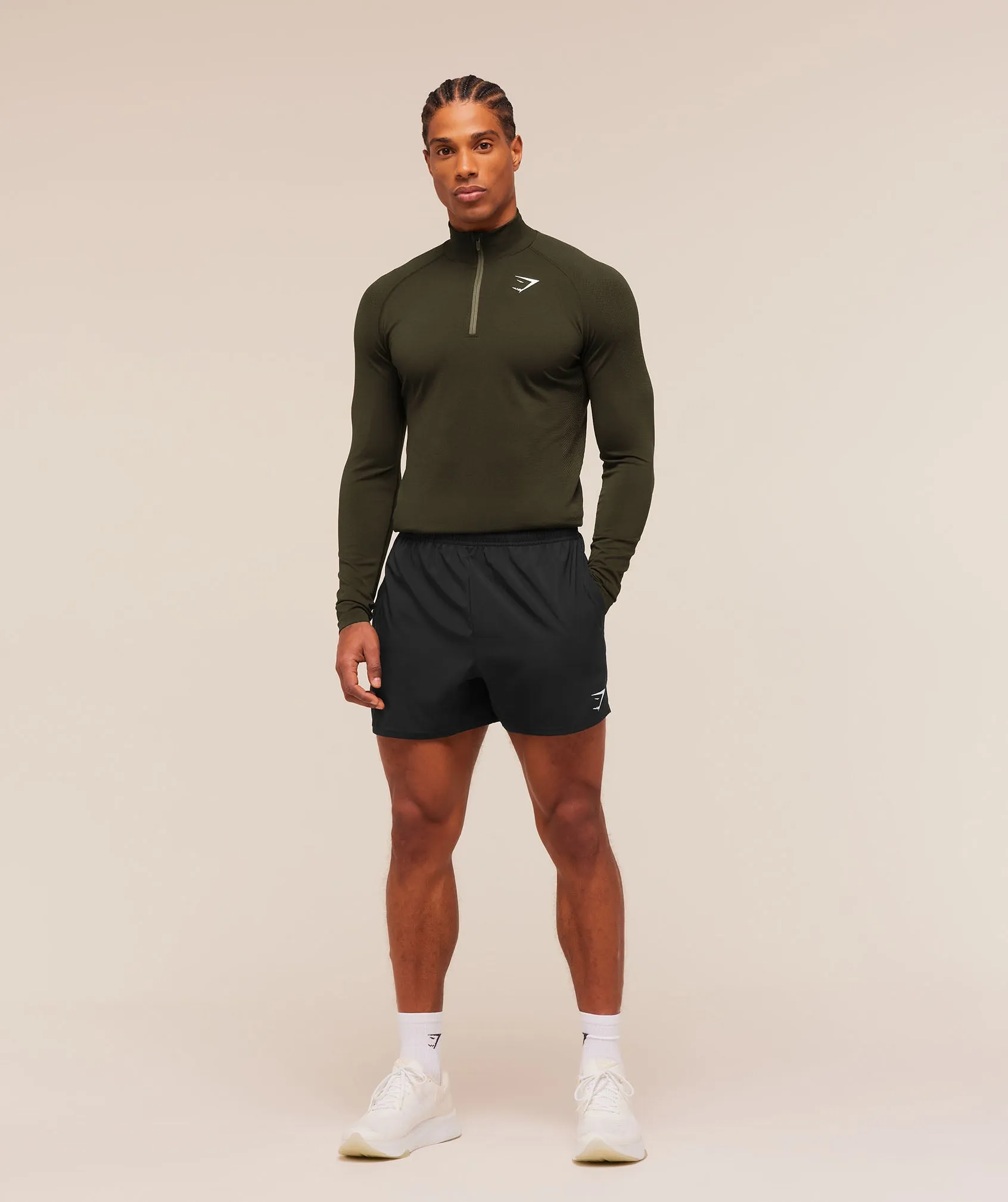 Gymshark Vital 1/4 Zip - Strength Green/Canvas Green sold by Gymshark product image thumbnail 4
