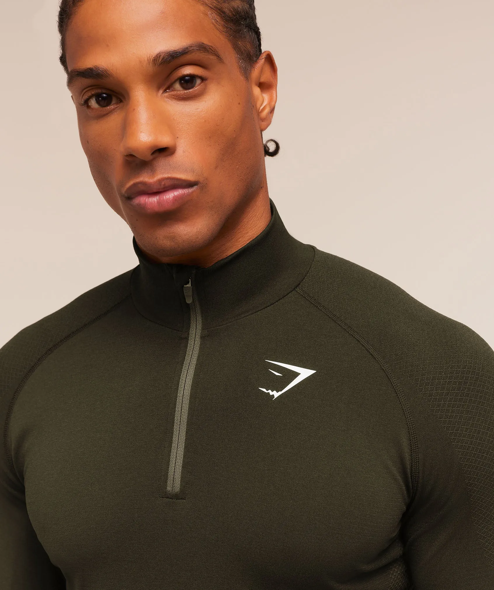 Gymshark Vital 1/4 Zip - Strength Green/Canvas Green sold by Gymshark product image thumbnail 5