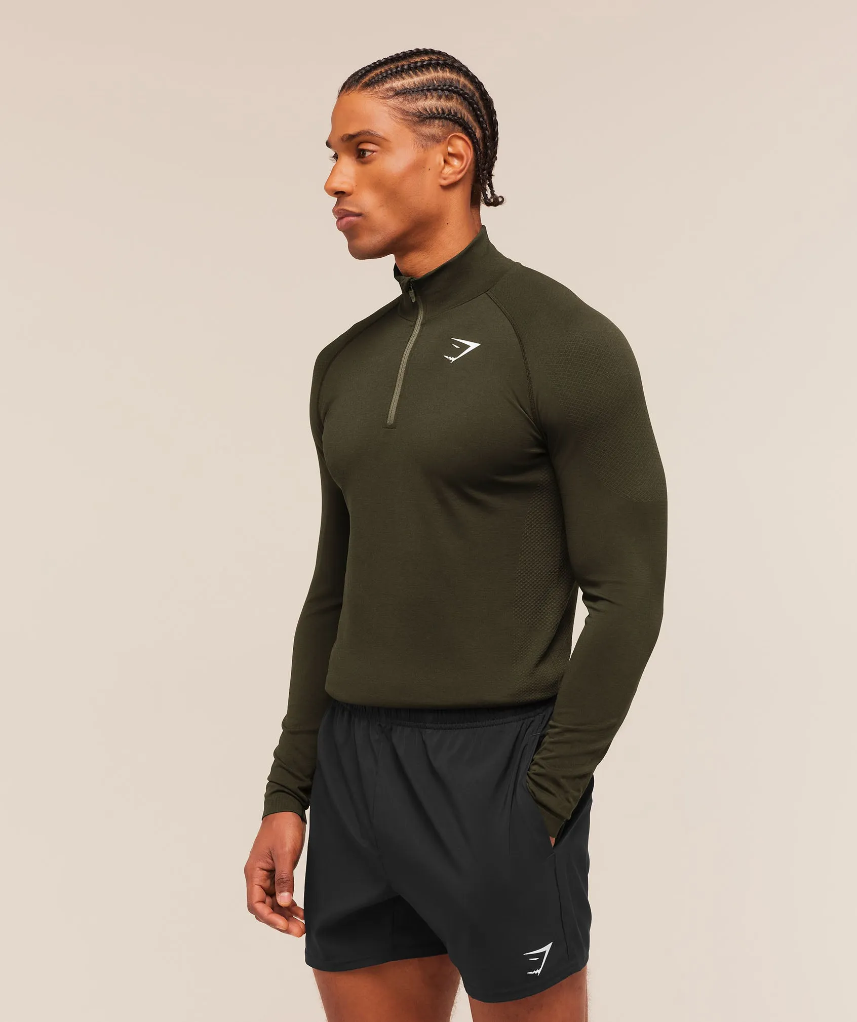 Gymshark Vital 1/4 Zip - Strength Green/Canvas Green sold by Gymshark product image thumbnail 3