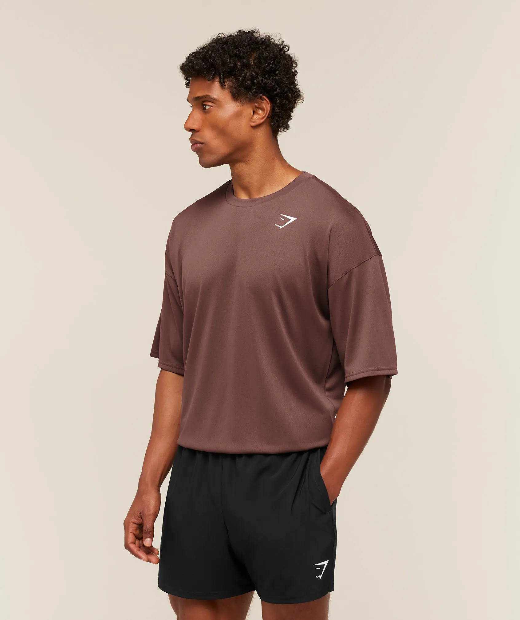 Gymshark Arrival Oversized T-Shirt - Espresso Brown sold by Gymshark product image thumbnail 3